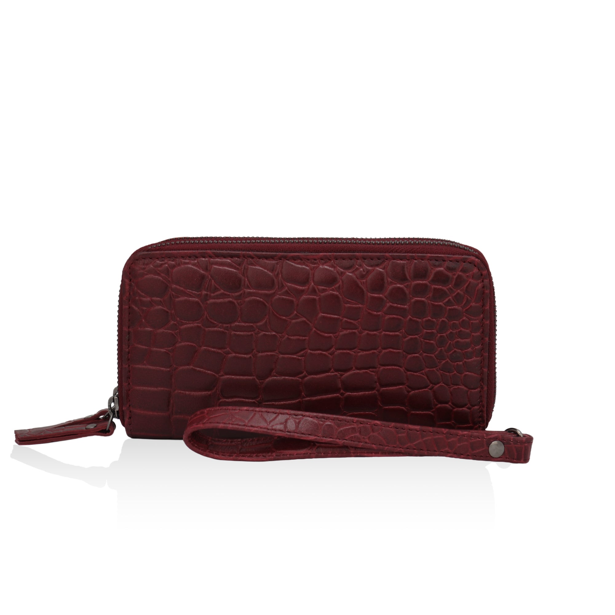 Panache: Double Zip Womens’ Wallets (Cherry Red)