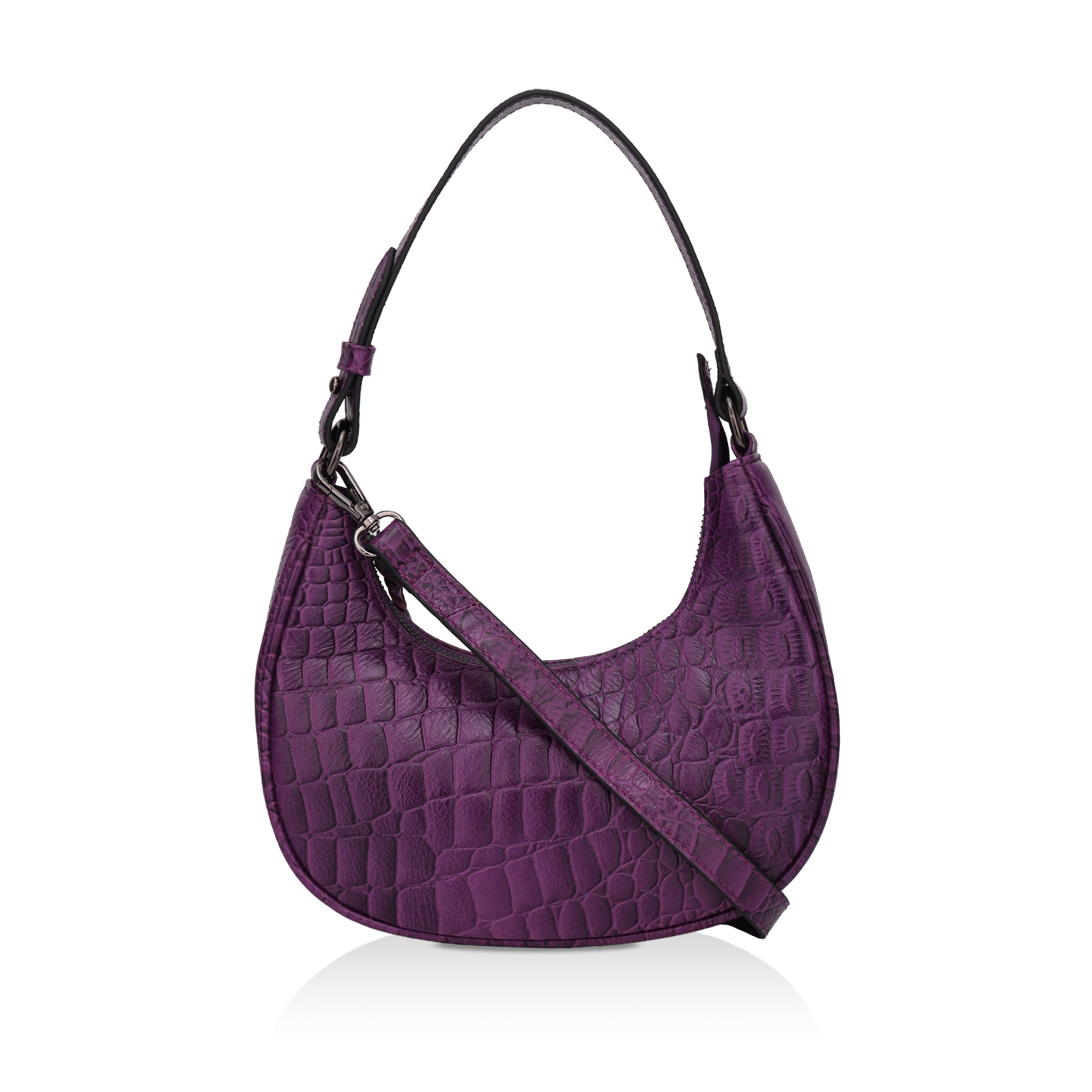 Dazzlo: Luxury Leather Shoulder Bag (Purple)