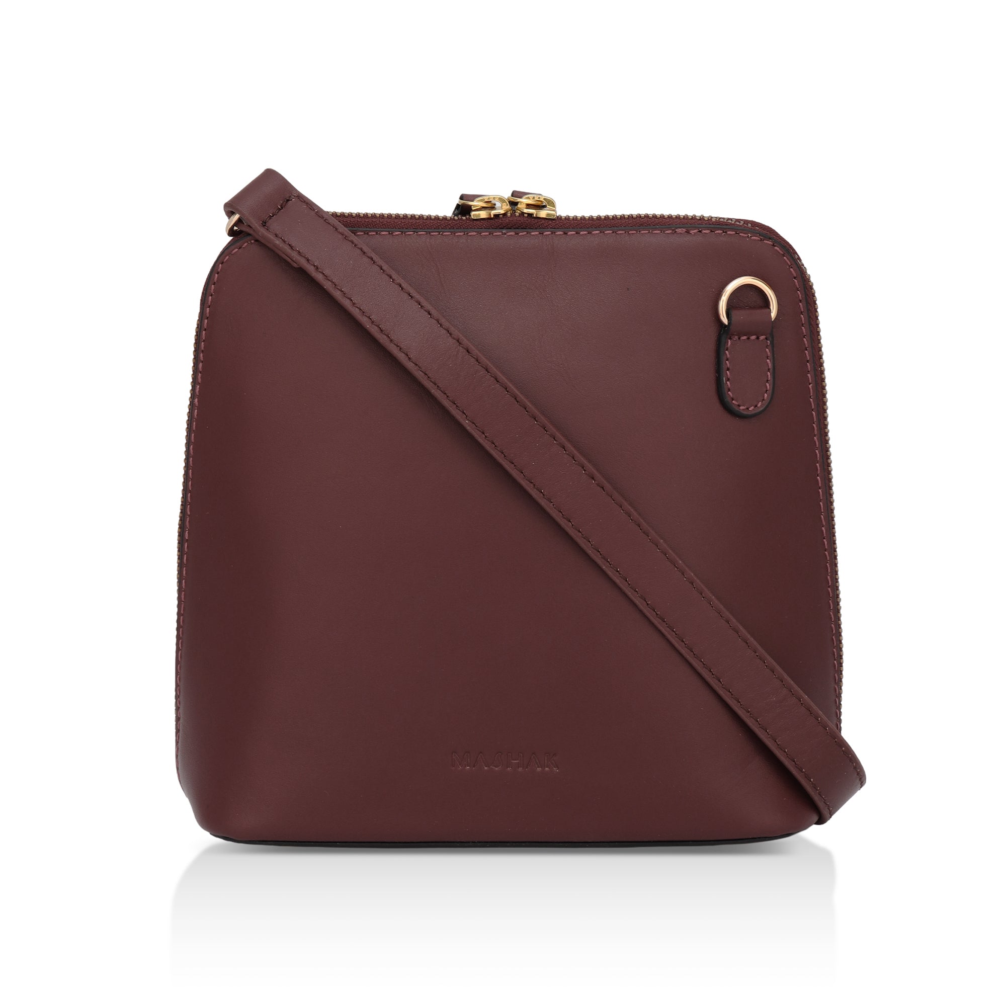 Luxeblend: Full Grain Leather Crossbody Bag (Tan)