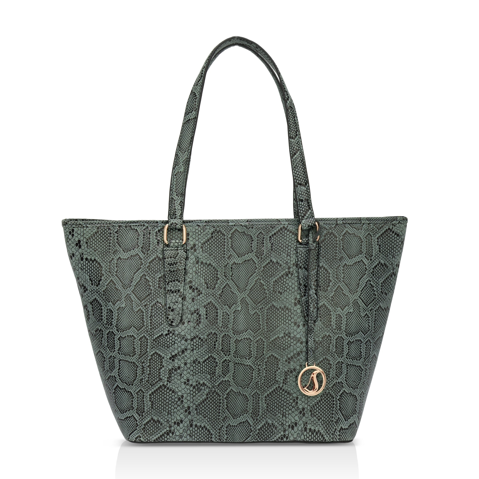 Pinnacle: Italian Leather Laptop Tote Bag (Green)