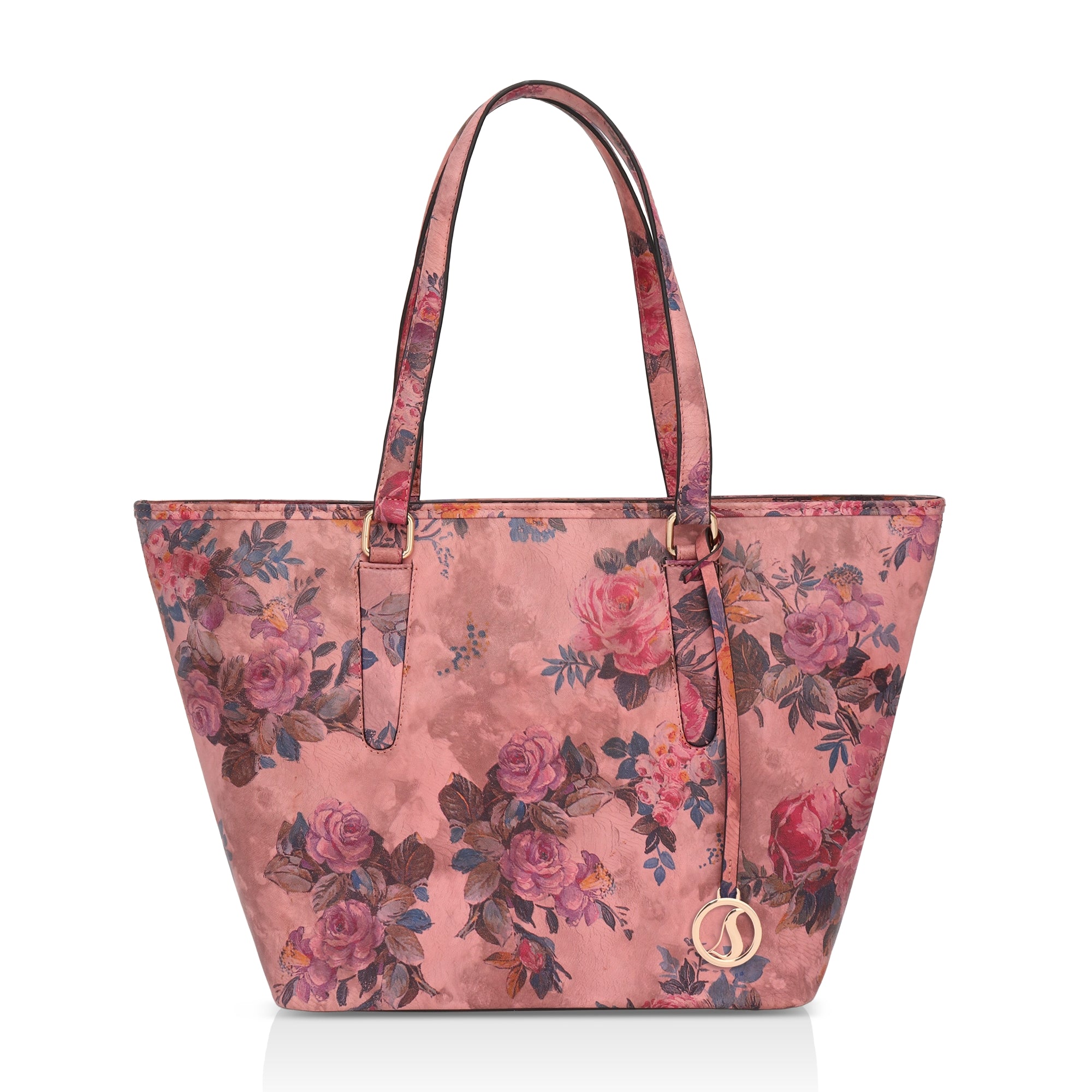Pinnacle: Italian Leather Laptop Tote Bag (Pink)