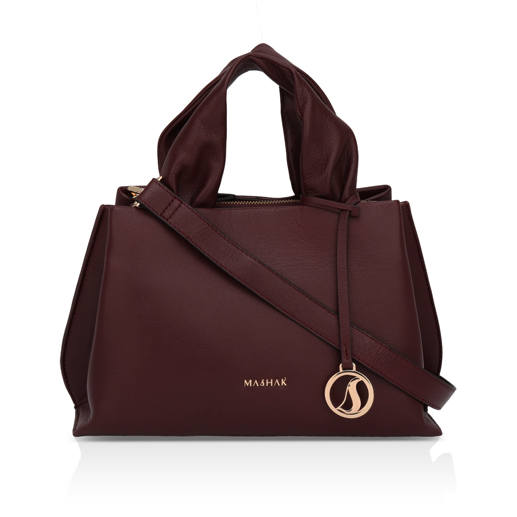 Mia : Napa Leather Handbag (Wine)