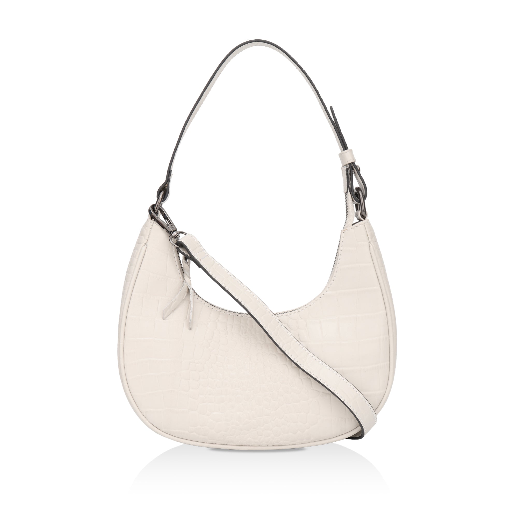 Dazzlo: Luxury Leather Shoulder Bag (Cream)