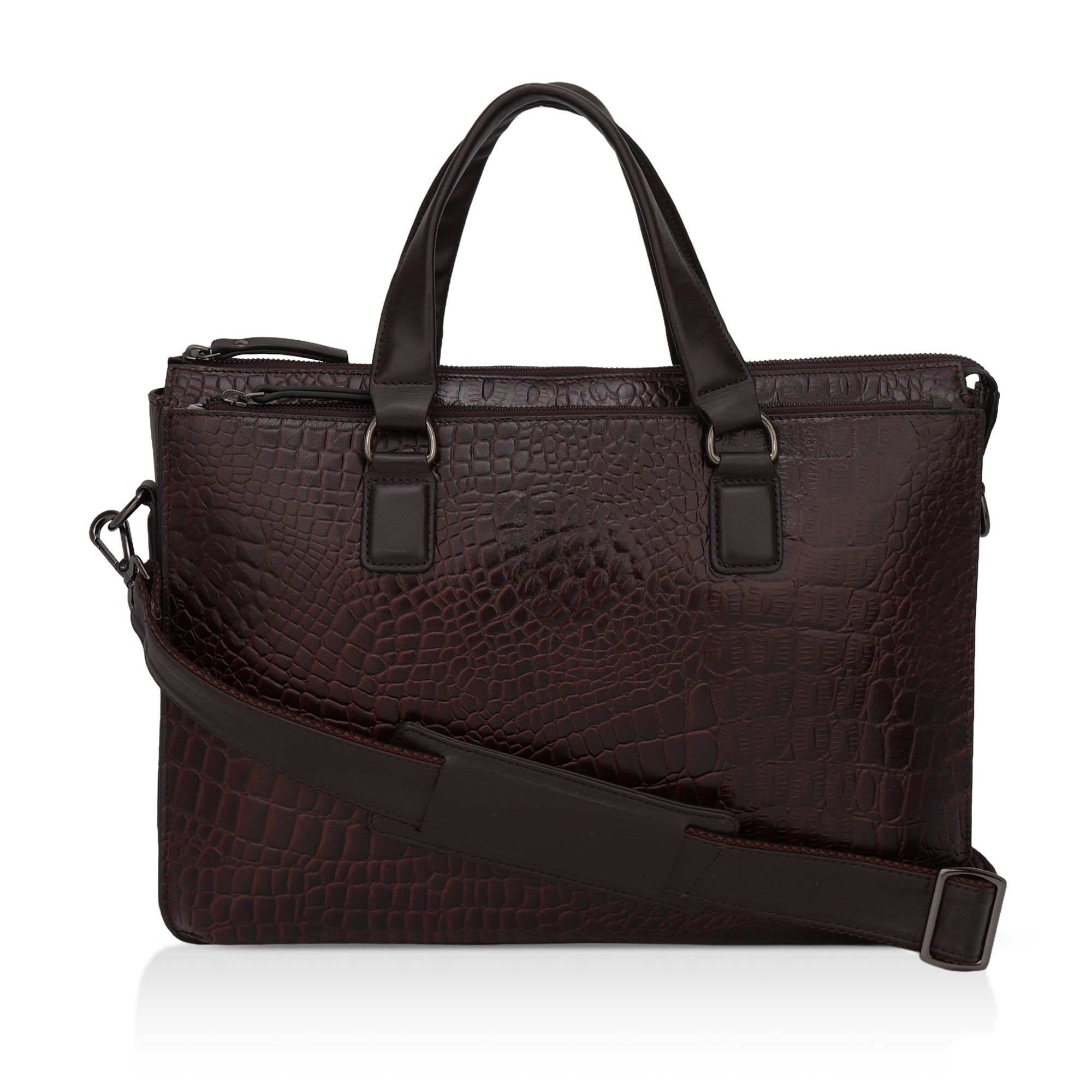Nexa: Luxury Leather Laptop Bag (Brown)