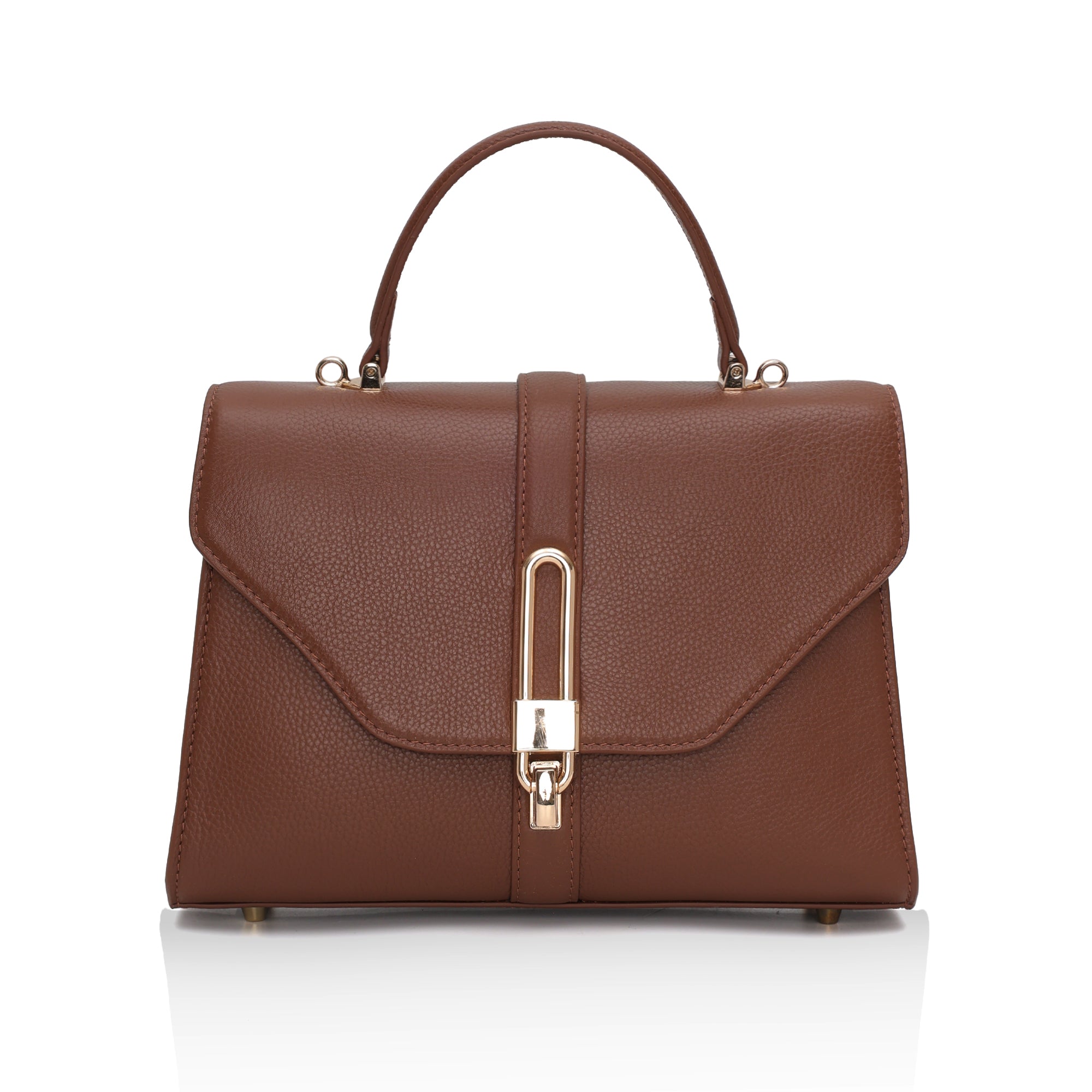 Solis: Full Grain Leather Handbag (Tan)