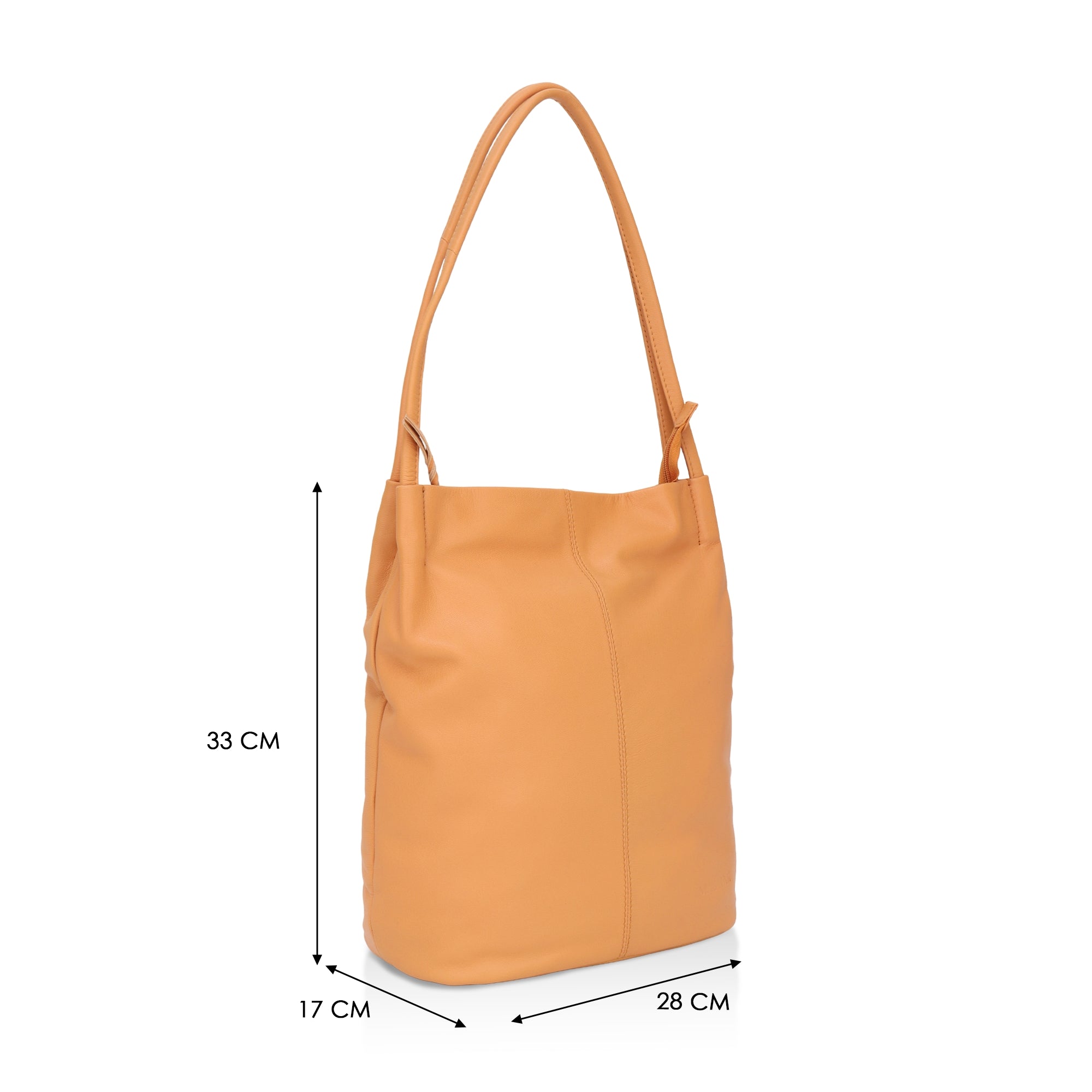 Boho: Soft Napa Leather Tote Bag (Mustard)