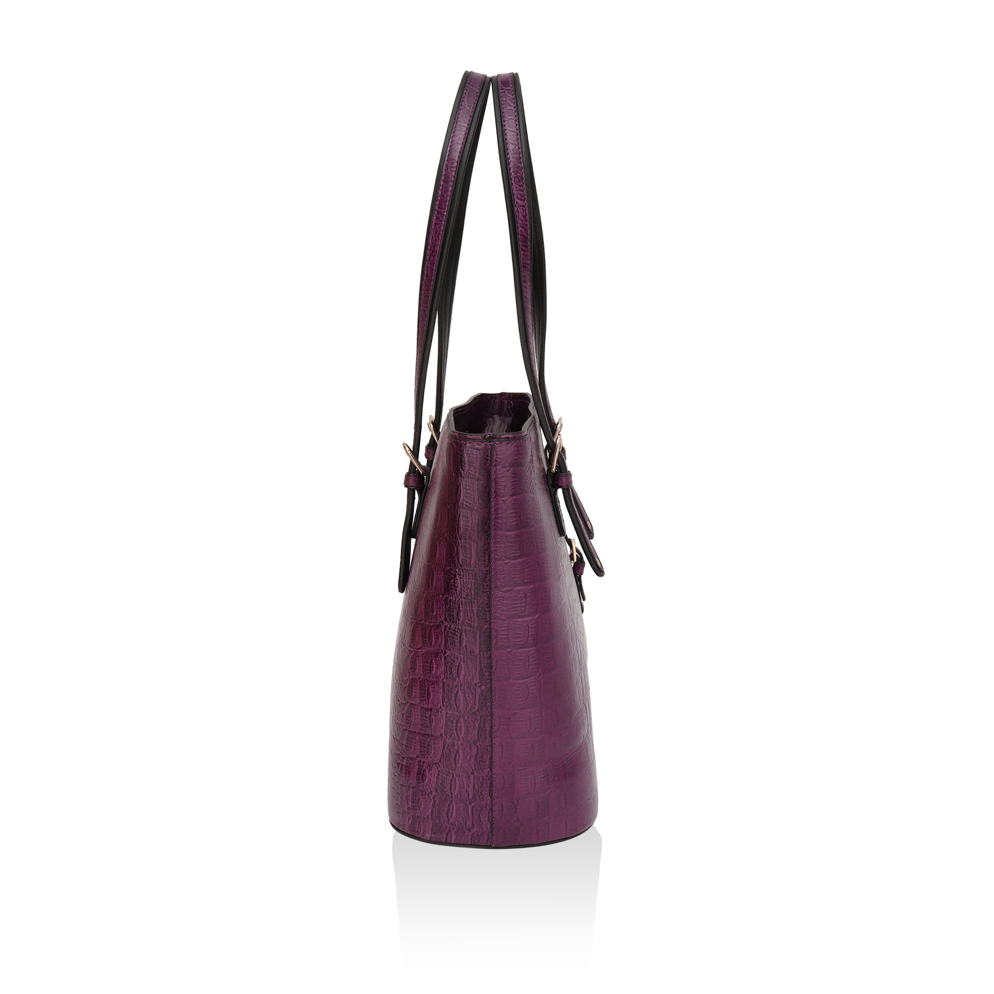 Alpha: Luxury Leather Office Tote (Purple)