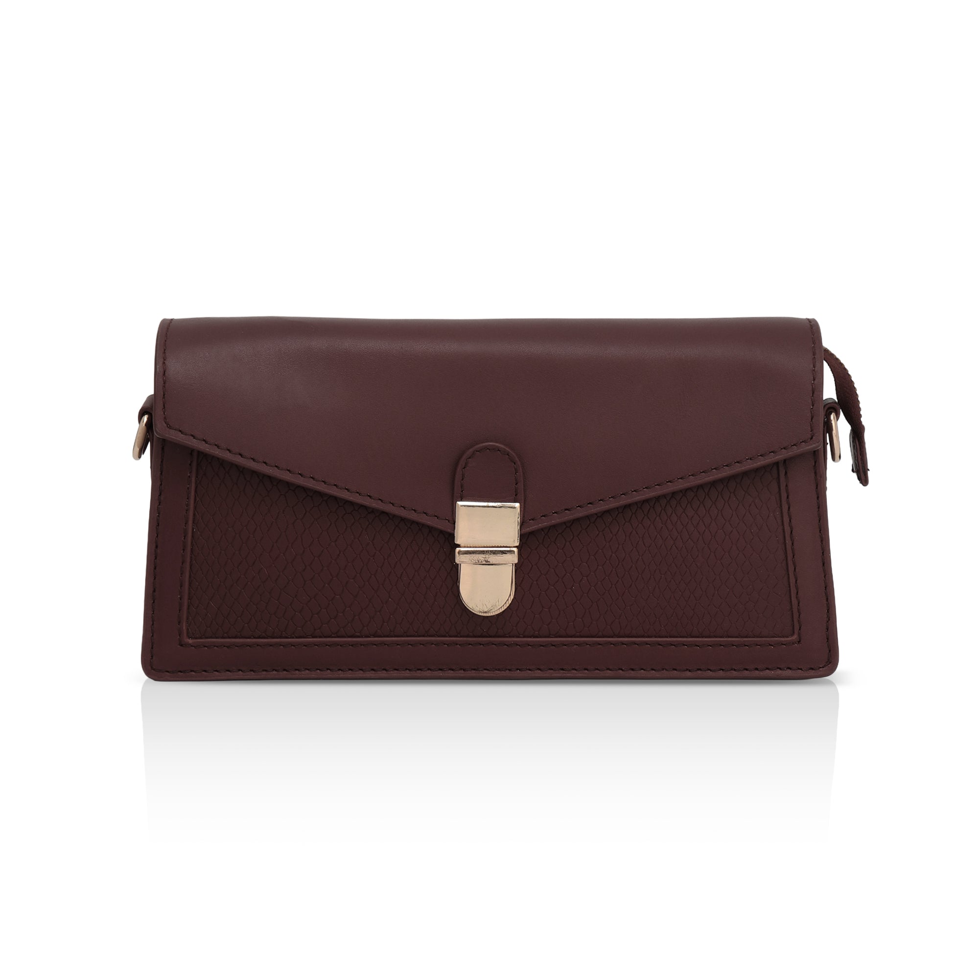 Vogue: Embossed Leather Shoulder Bag (Tan)