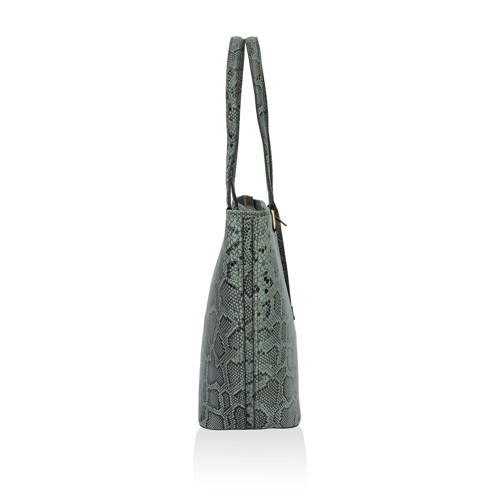 Pinnacle: Italian Leather Laptop Tote Bag (Green)