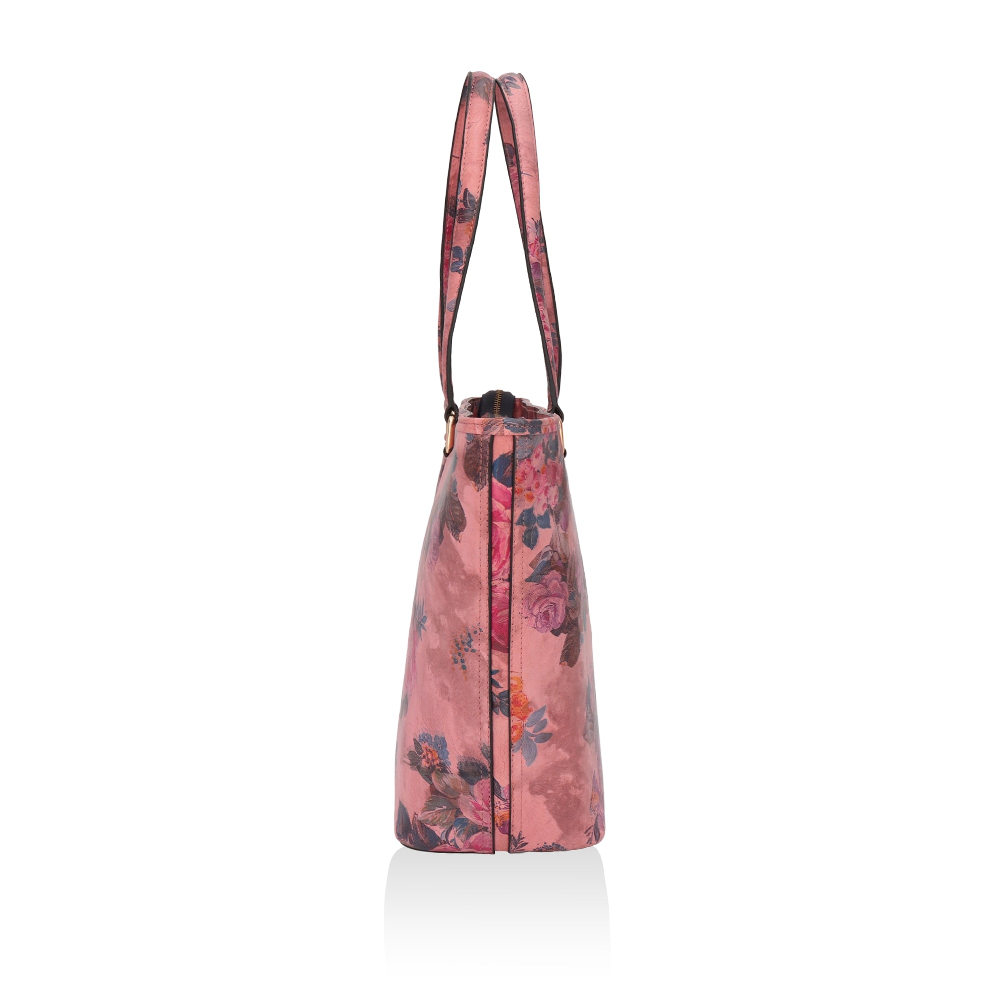 Pinnacle: Italian Leather Laptop Tote Bag (Pink)