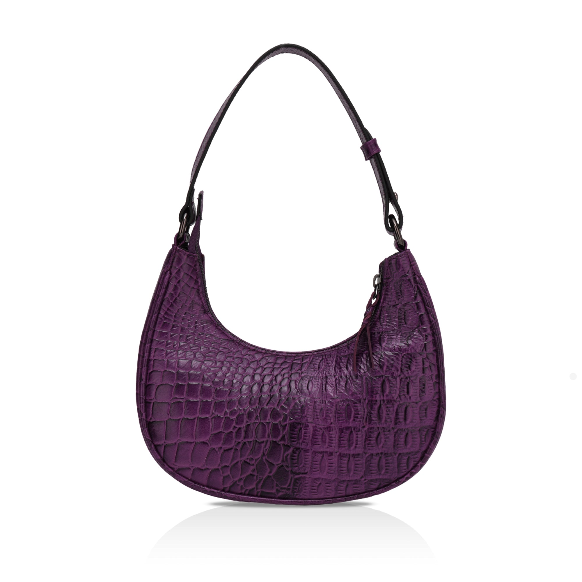 Dazzlo: Luxury Leather Shoulder Bag (Purple)