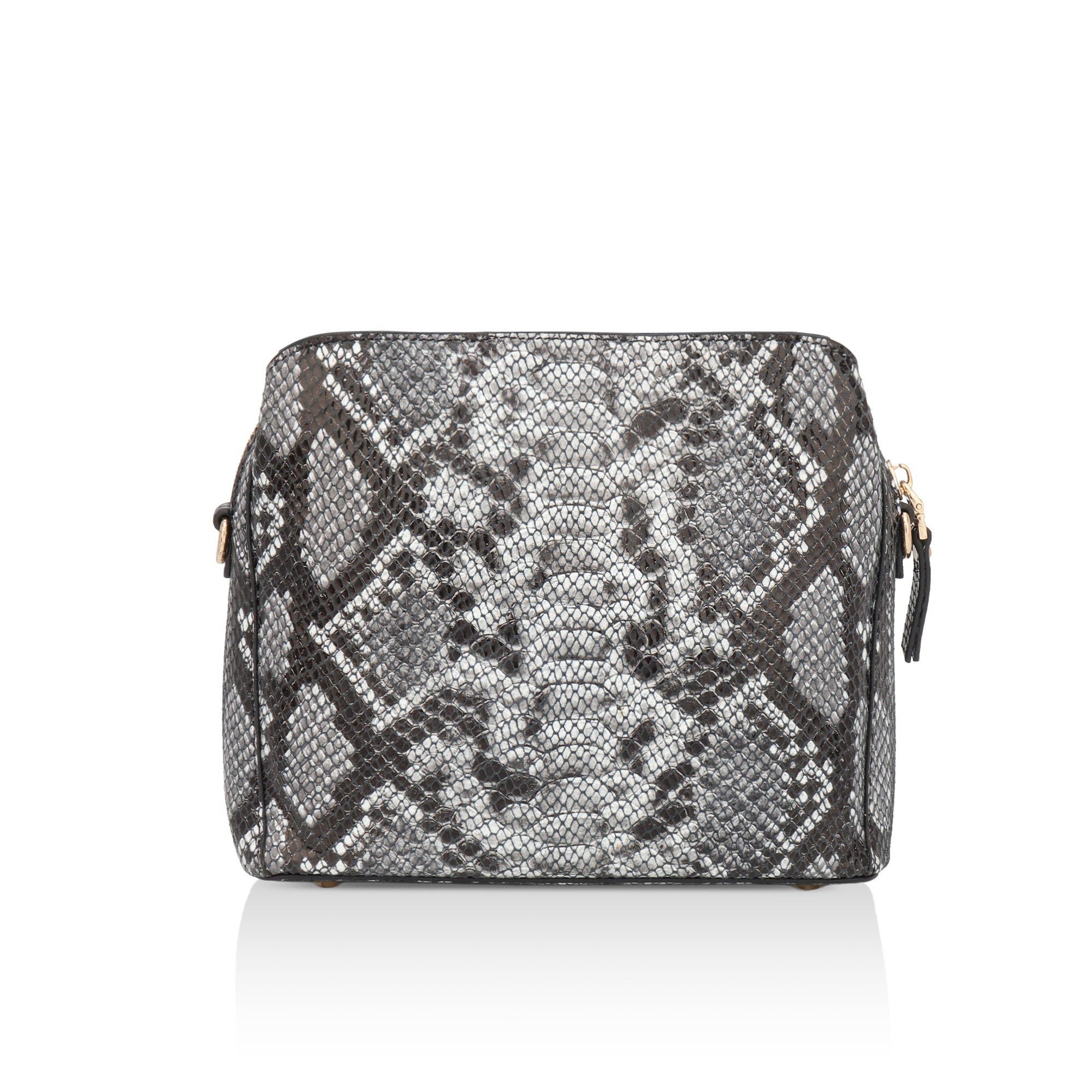 Savannah: Italian Leather Crossbody Bag (Black)