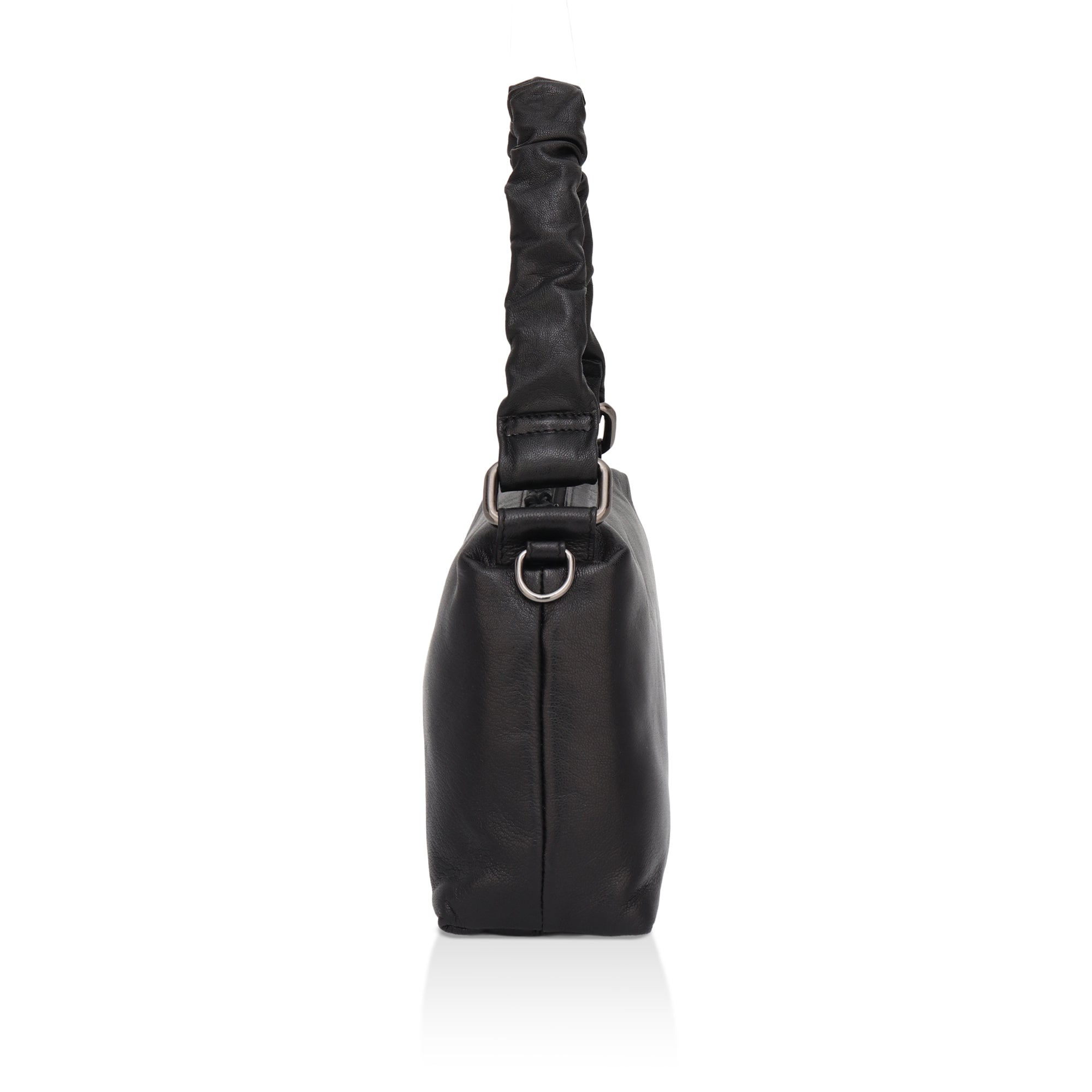 Verve: Napa Leather Crossbody Bag (Black)