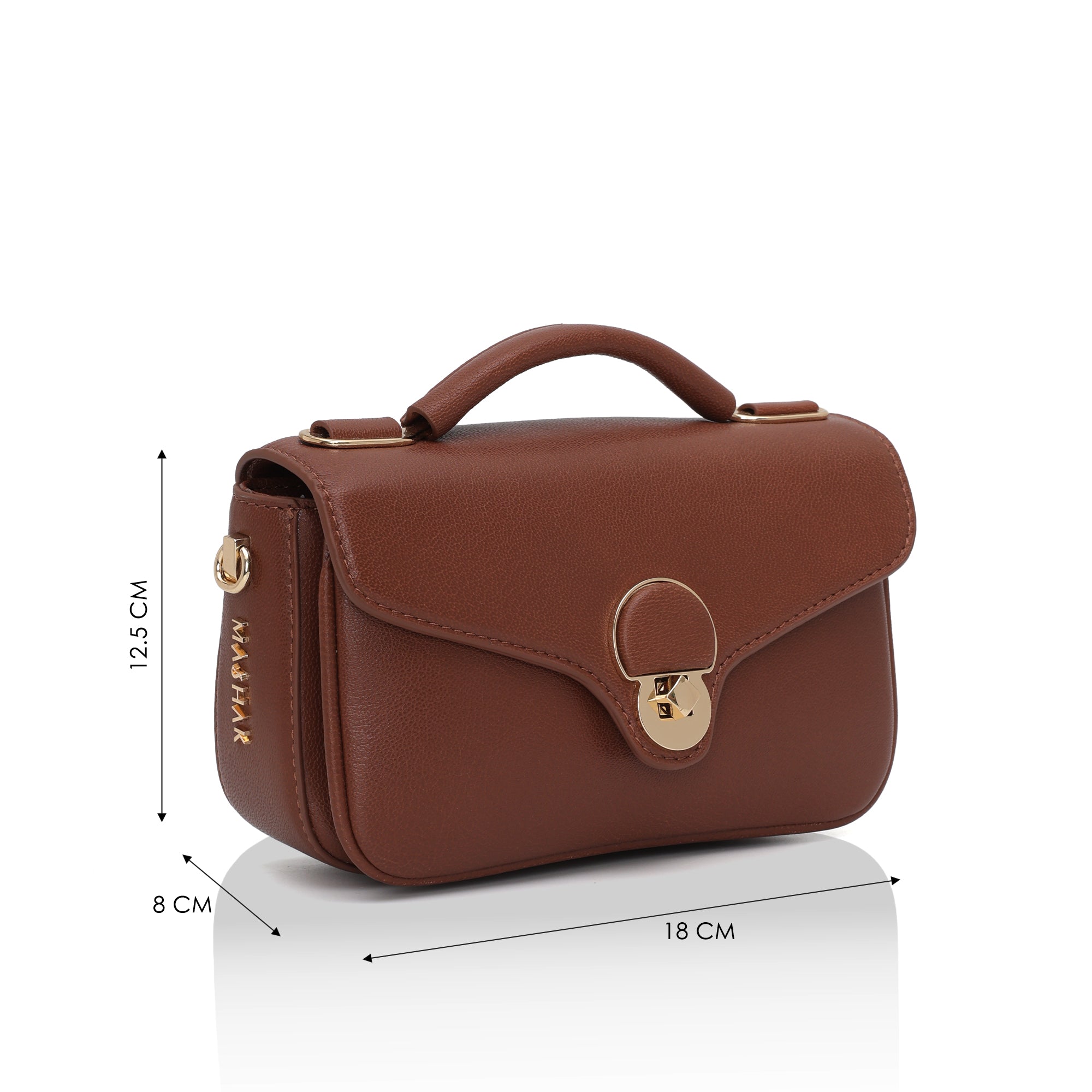 Terra : Napa leather Crossbody Bag (Tan)