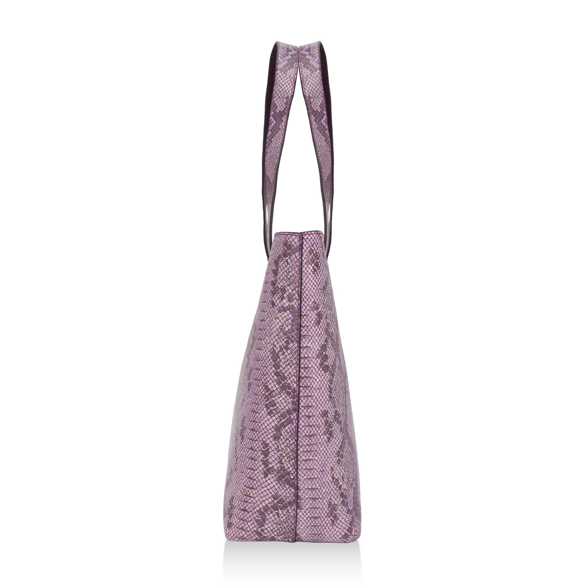 Wild Allure: Italian Leather Tote Bag (Pink)