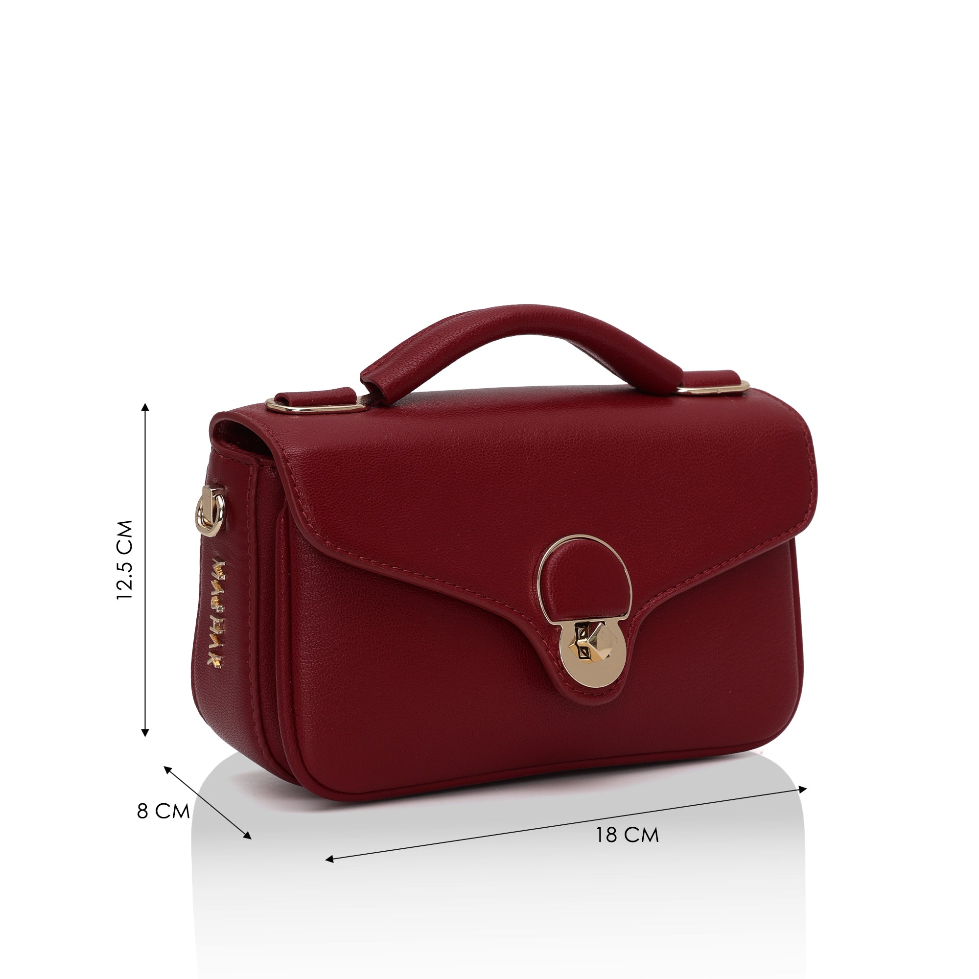 Terra : Napa leather Crossbody Bag (Red)
