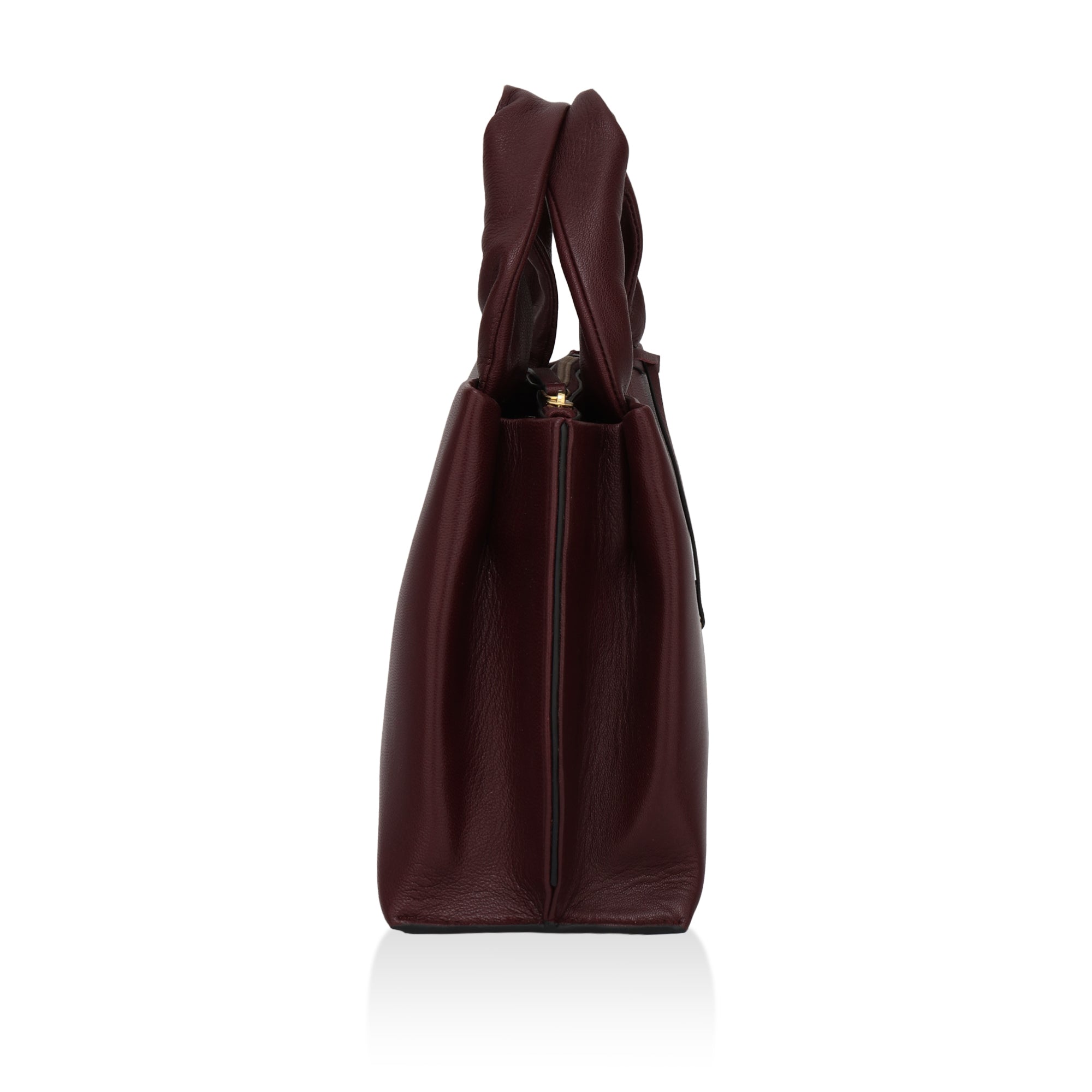 Mia : Napa Leather Handbag (Wine)