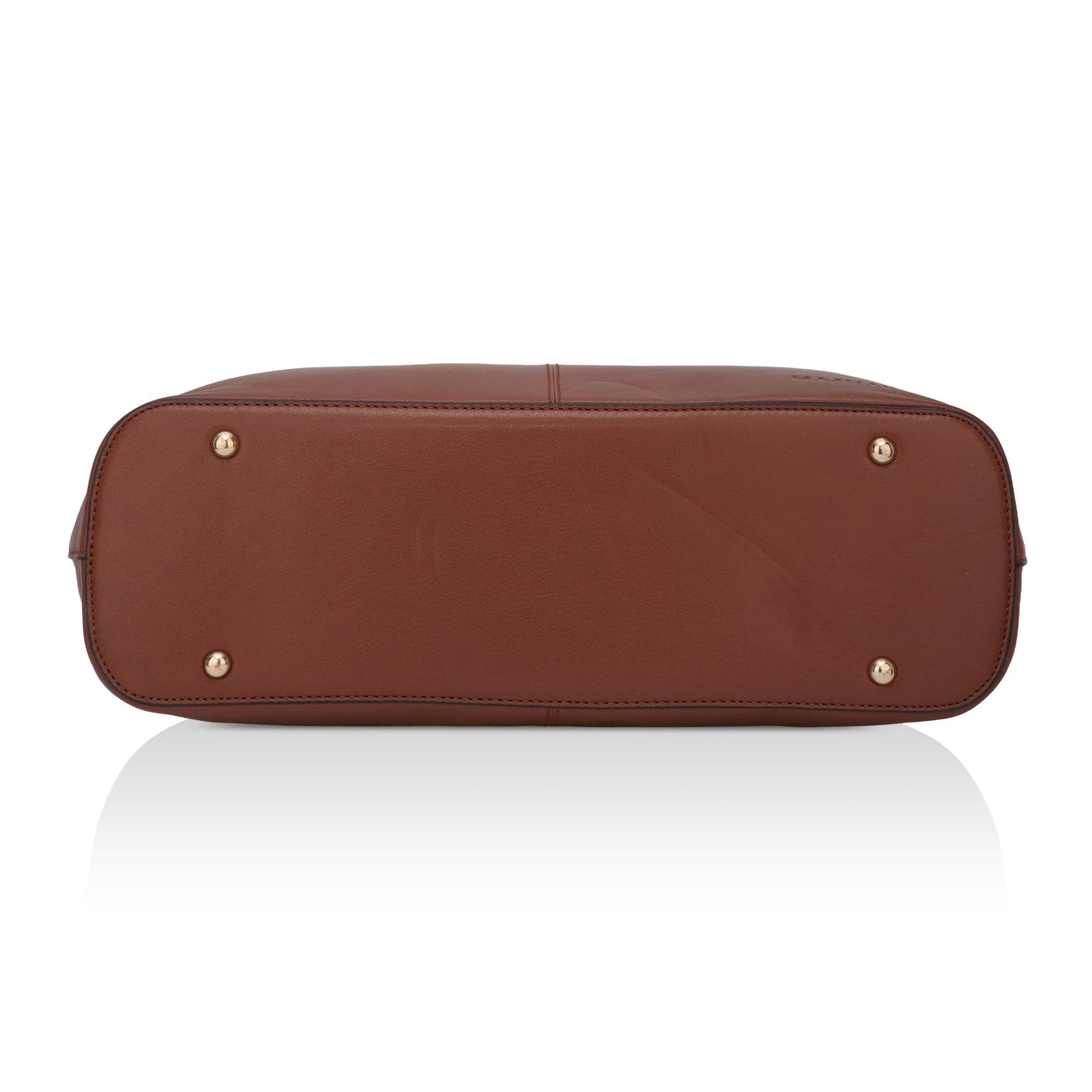 Divino: Napa Leather Laptop Handbag (Tan)