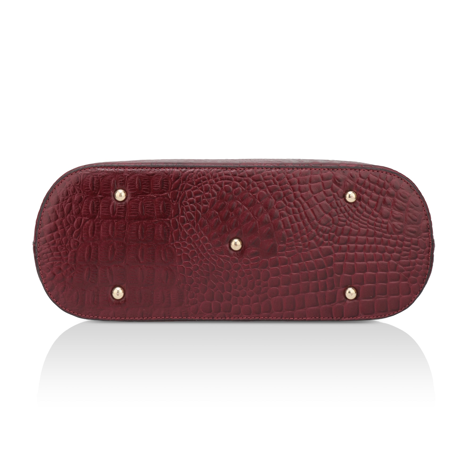 Alpha: Luxury Leather Office Tote (Cherry Red)