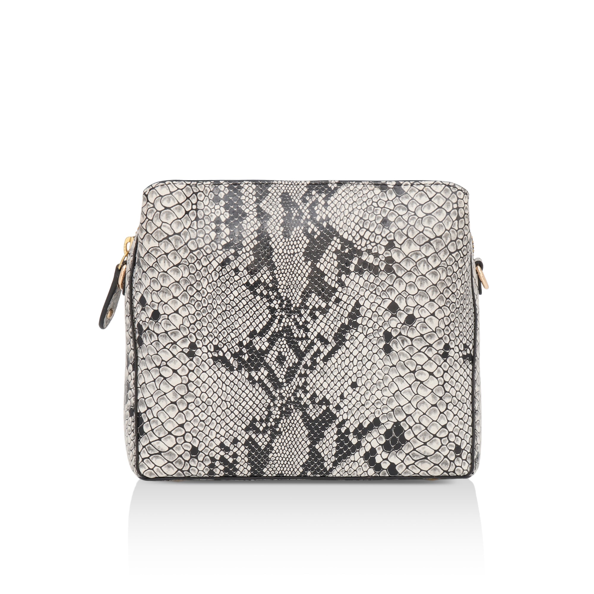 Savannah: Italian Leather Crossbody Bag (White)