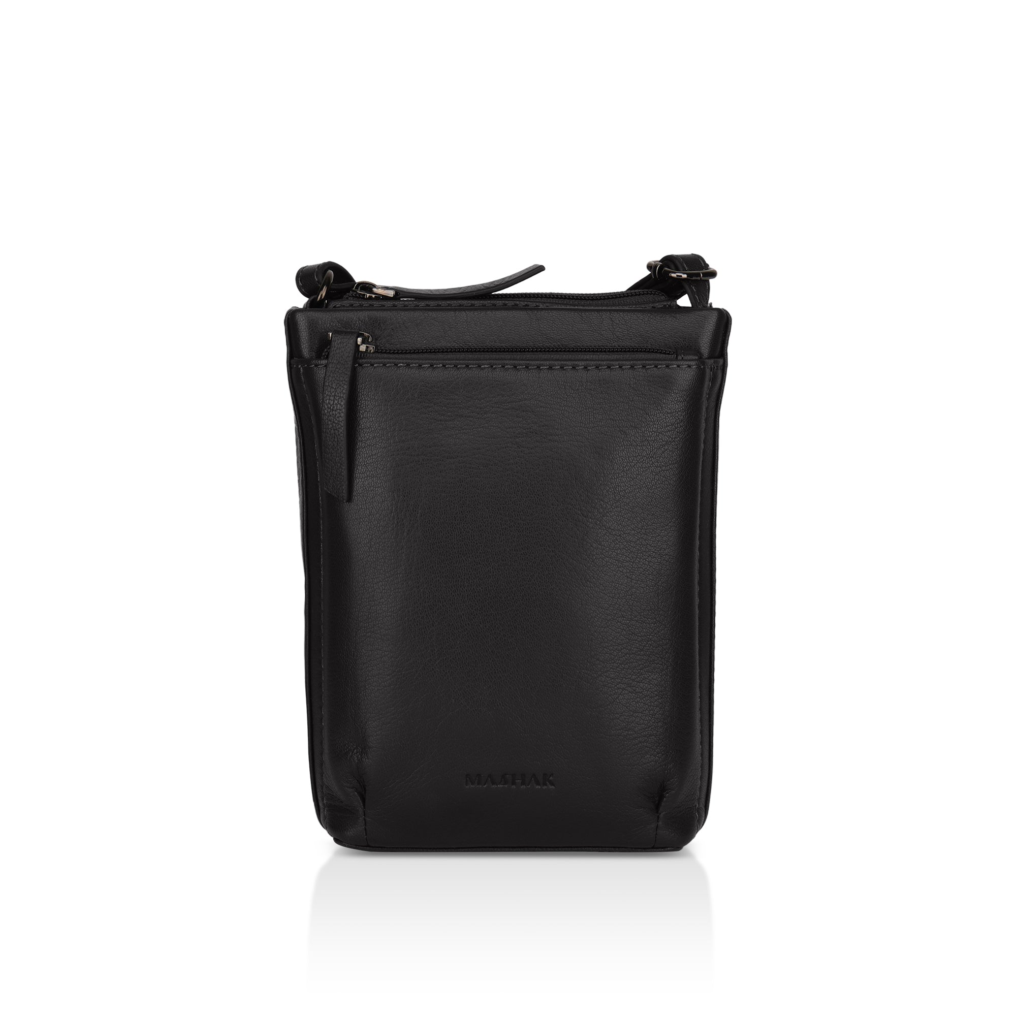 Sienna: Napa Leather Crossbody Bag (Black)