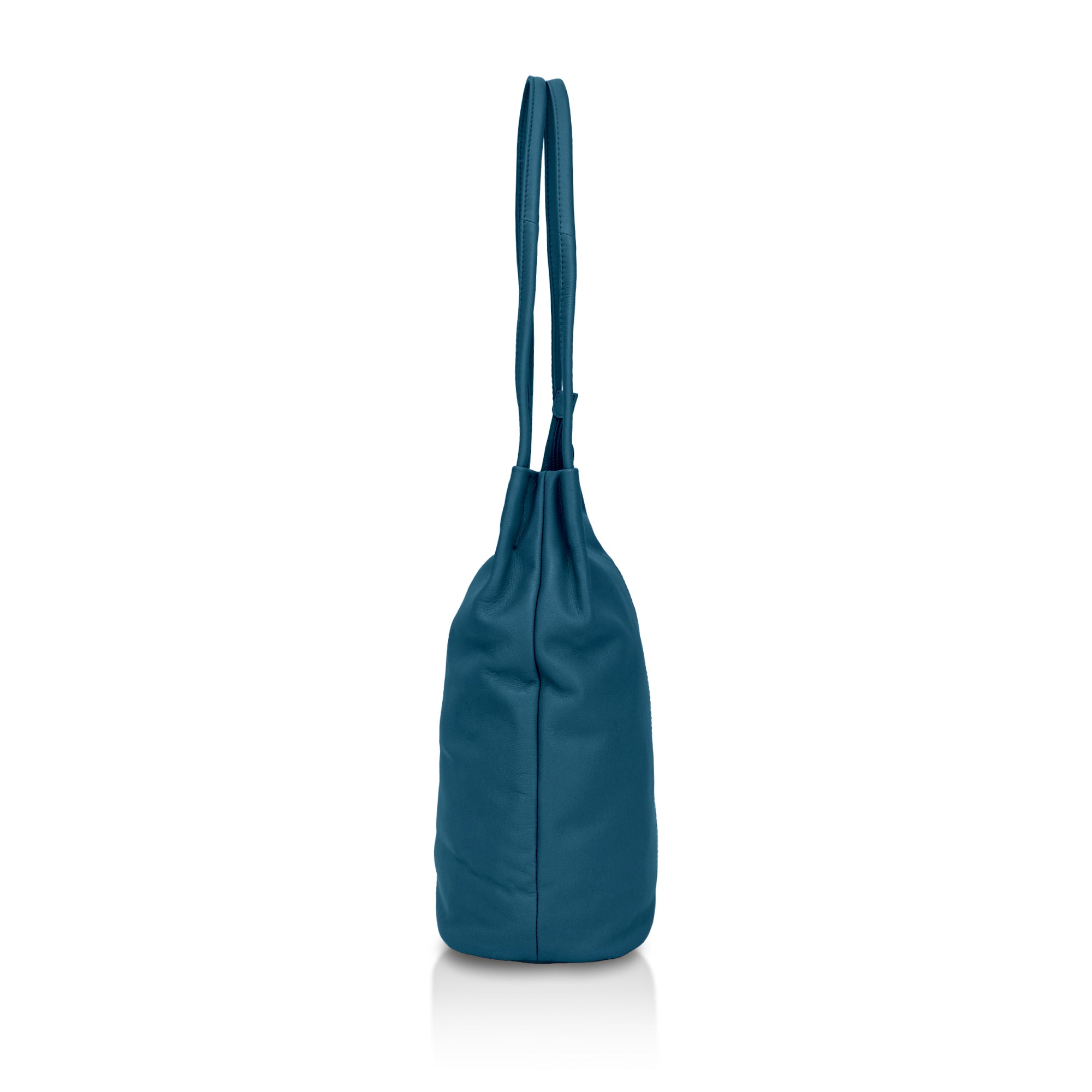 Boho: Soft Napa Leather Tote Bag (Teal)