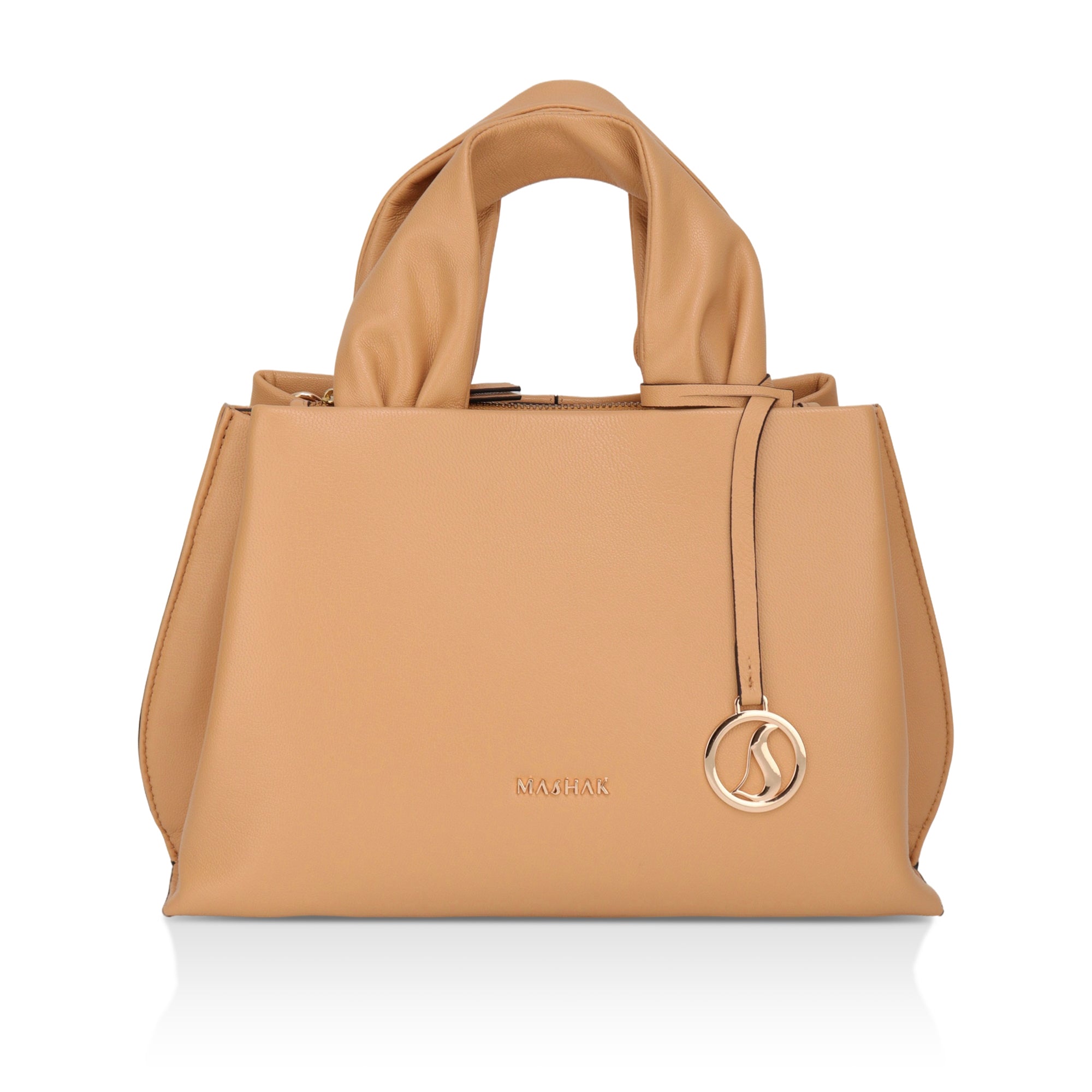 Mia : Napa Leather Handbag (Camel)