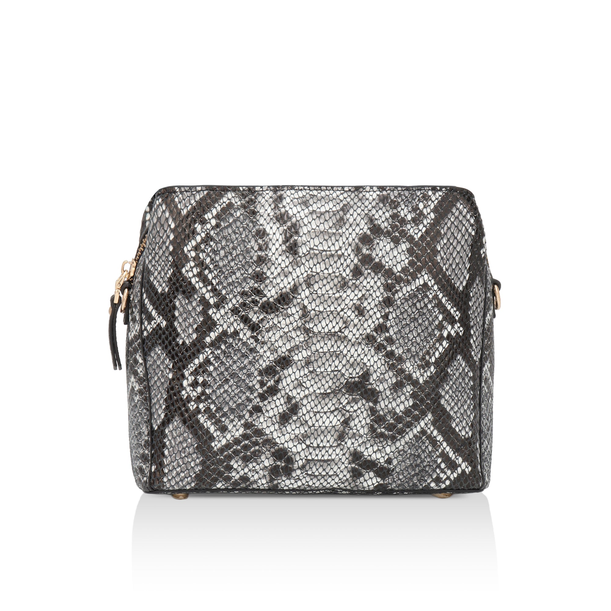 Savannah: Italian Leather Crossbody Bag (Black)