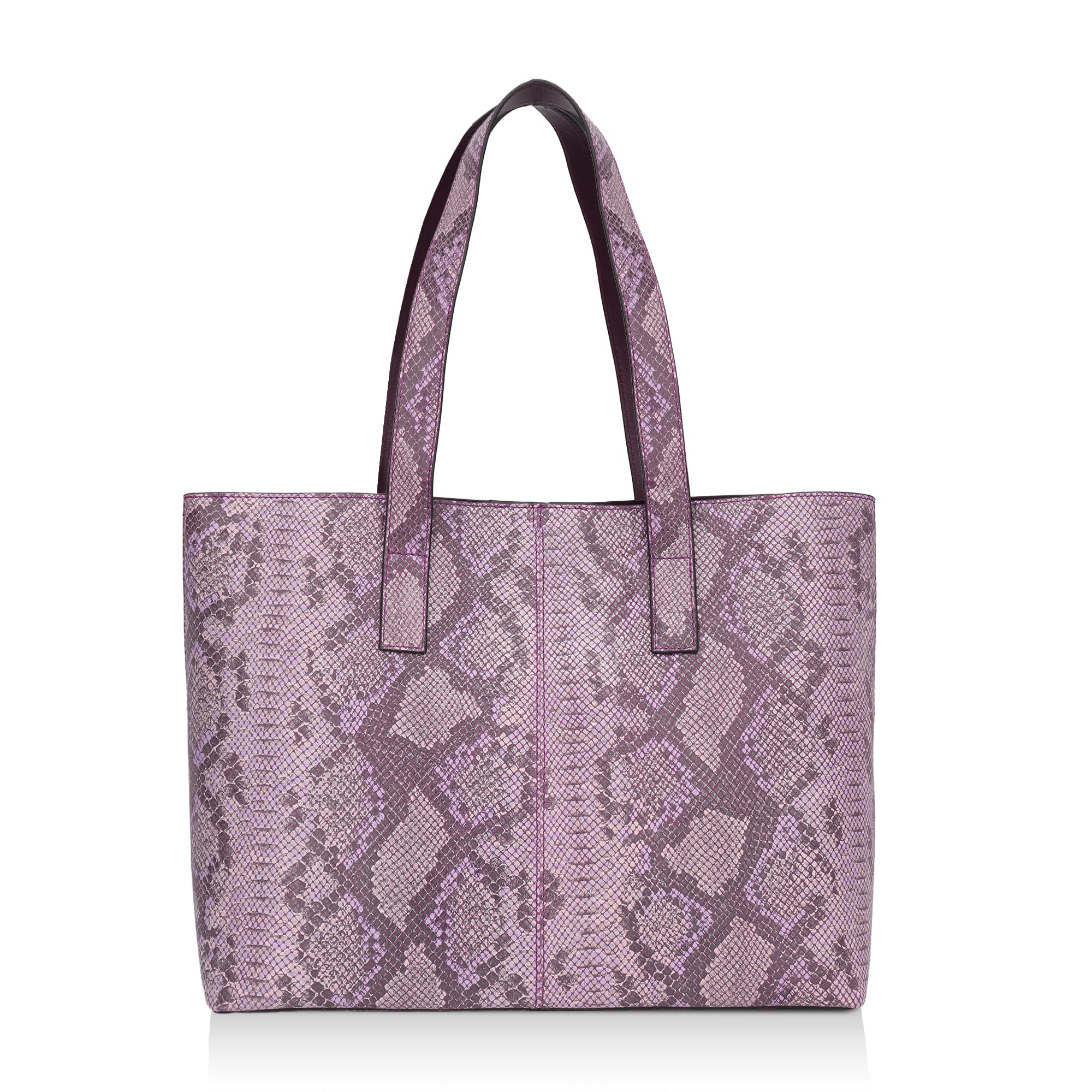 Wild Allure: Italian Leather Tote Bag (Pink)