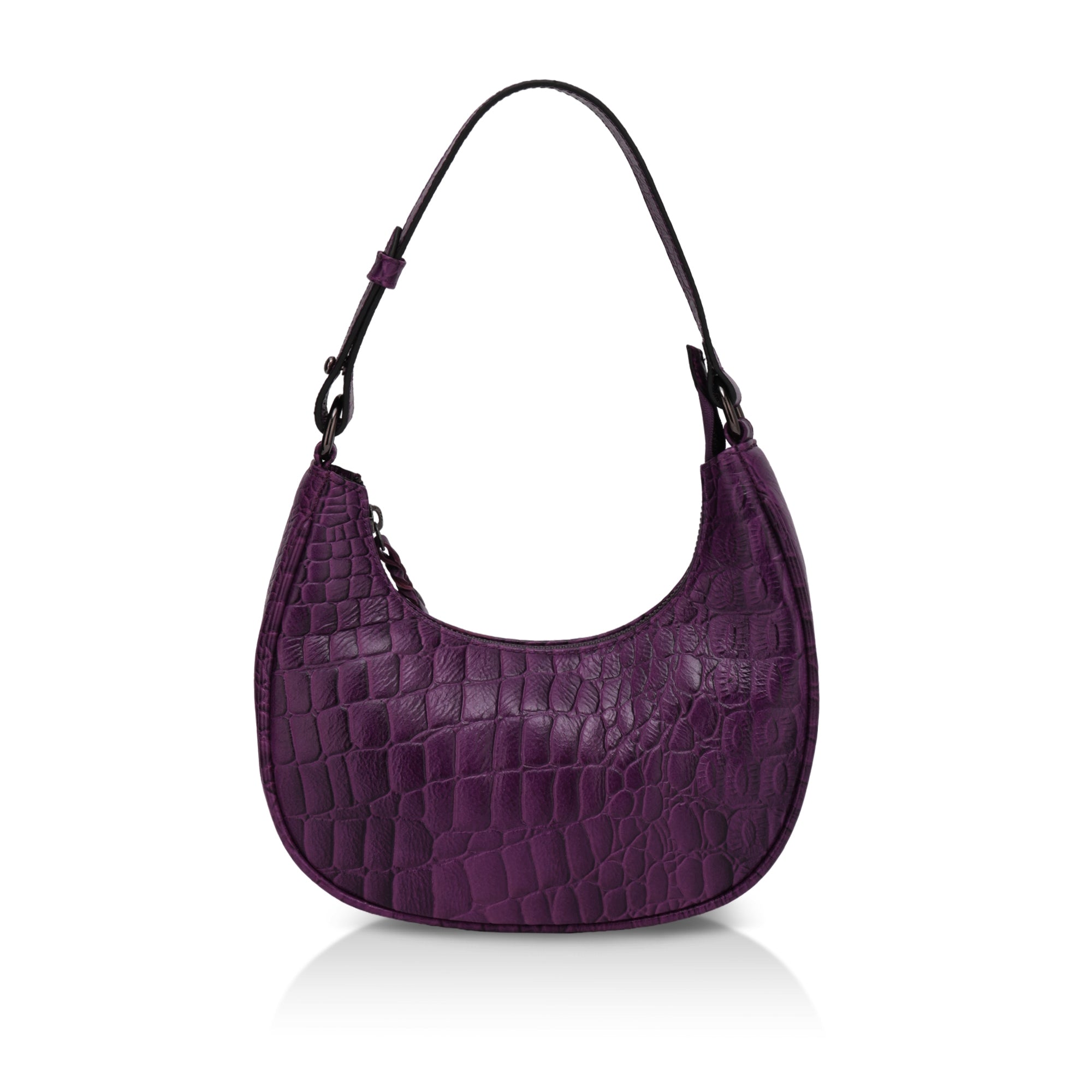 Dazzlo: Luxury Leather Shoulder Bag (Purple)