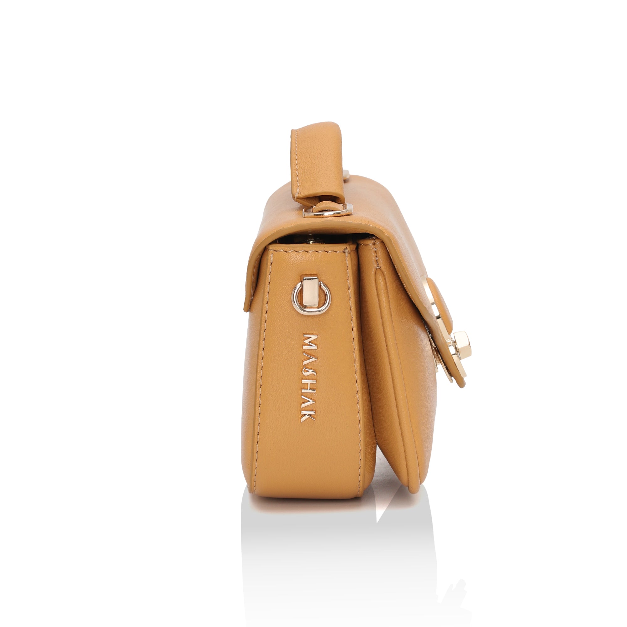Terra : Napa leather Crossbody Bag (Mustard)