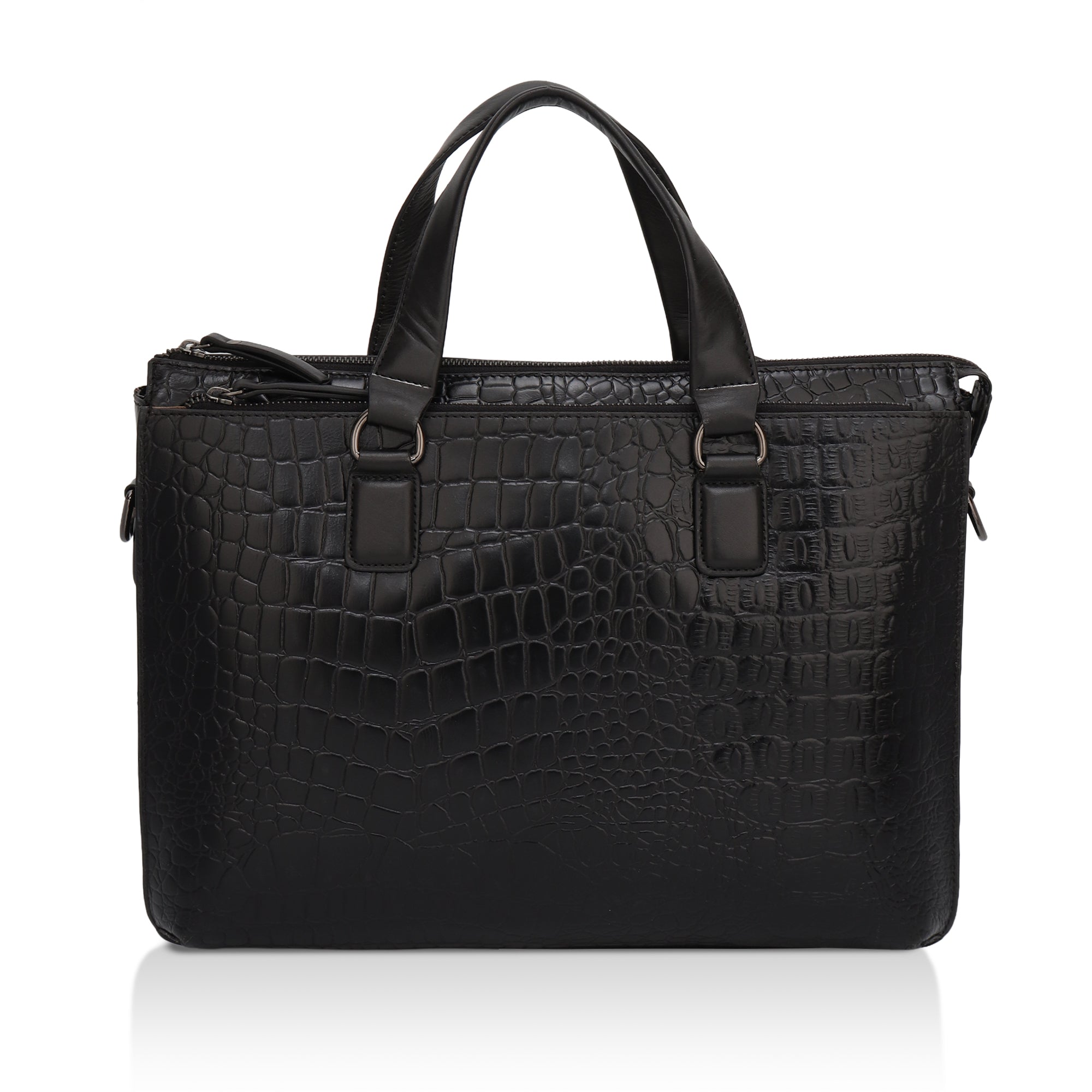 Nexa: Luxury Leather Laptop Bag (Black)