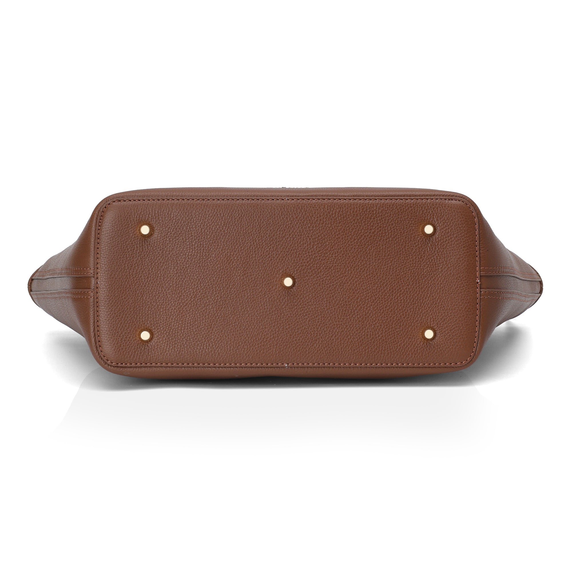 Pinnacle: Pebbled Leather Laptop Tote Bag (Tan)