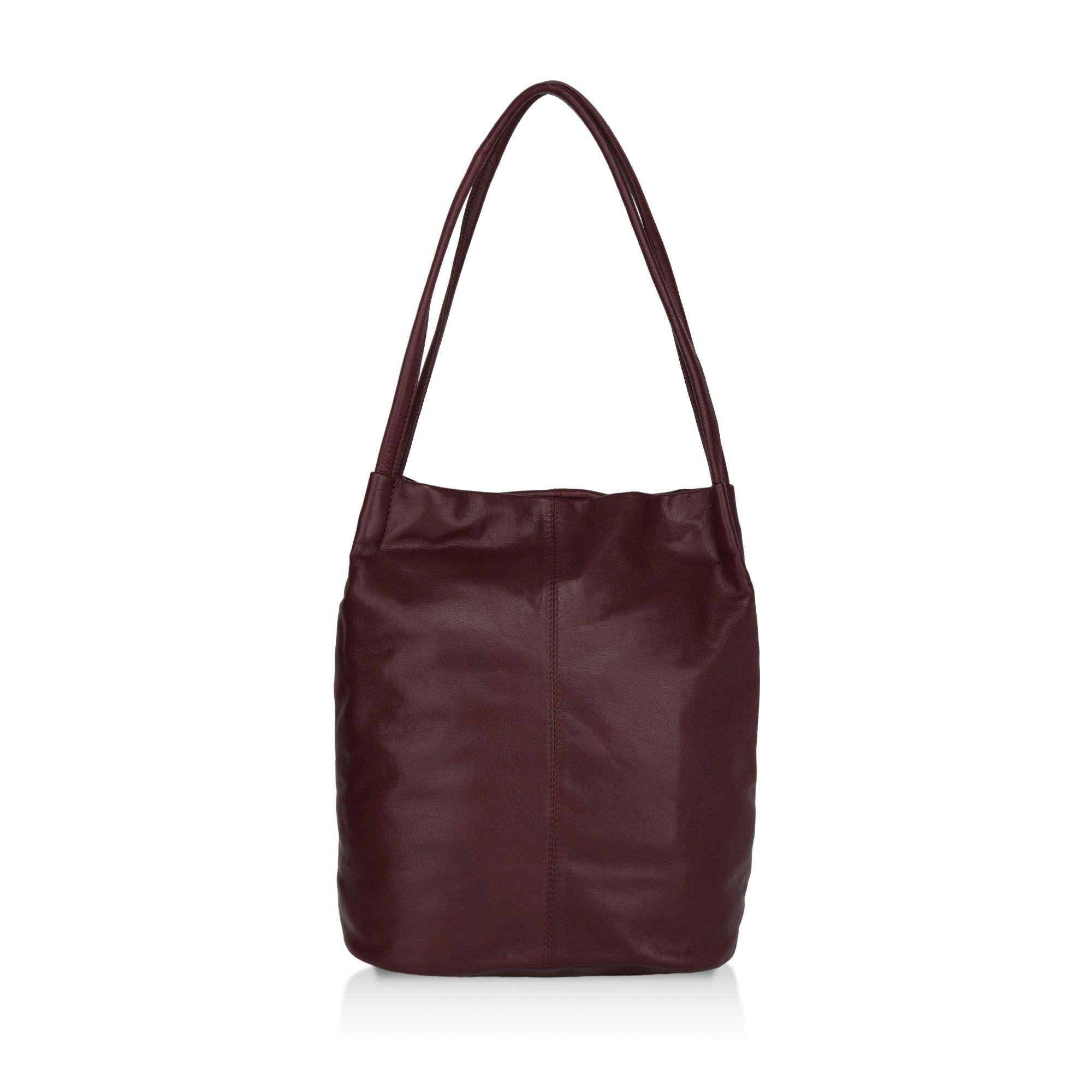 Boho: Soft Napa Leather Tote Bag (Wine)