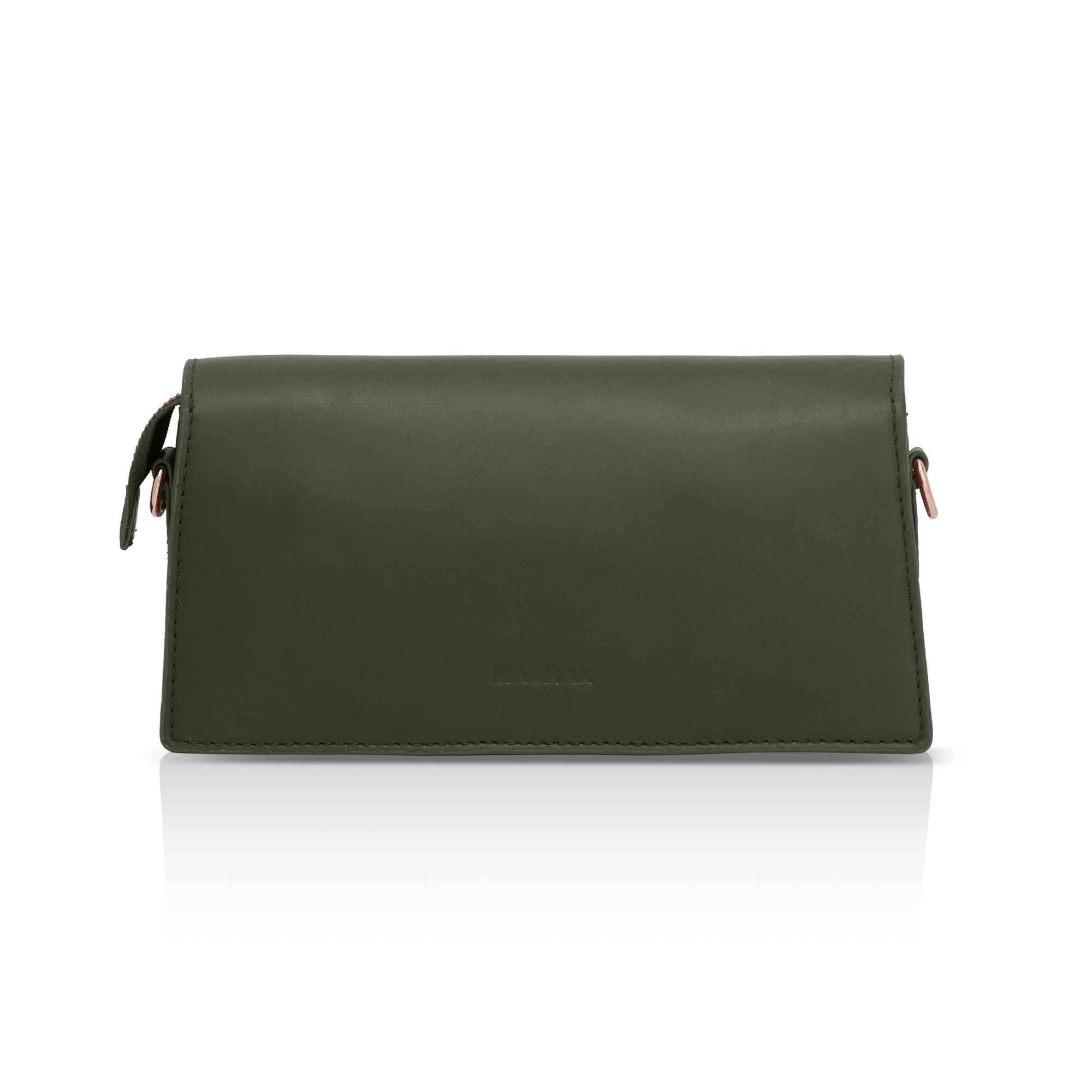 Vogue: Embossed Leather Shoulder Bag (Olive)