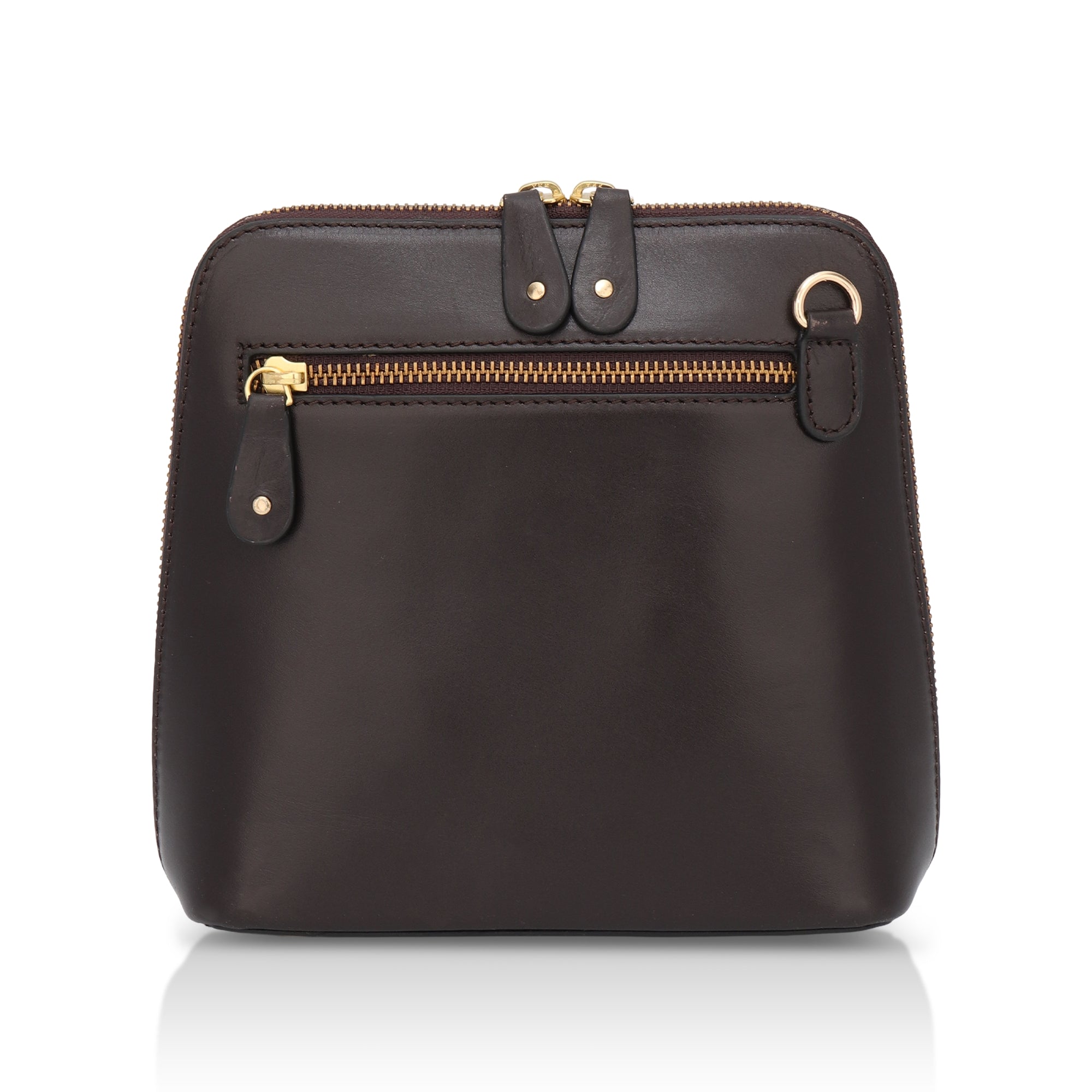Luxeblend: Full Grain Leather Crossbody Bag (Brown)