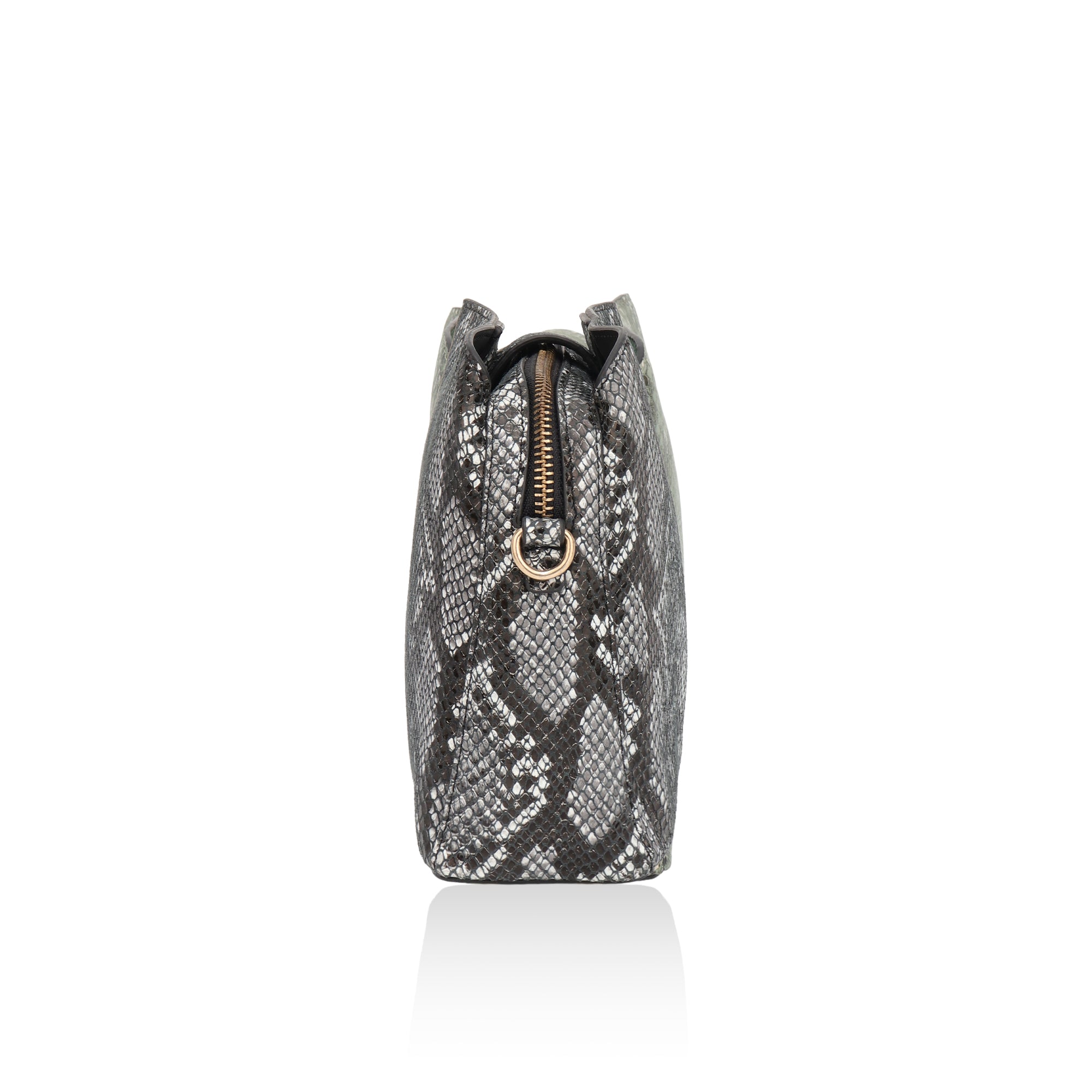 Savannah: Italian Leather Crossbody Bag (Black)