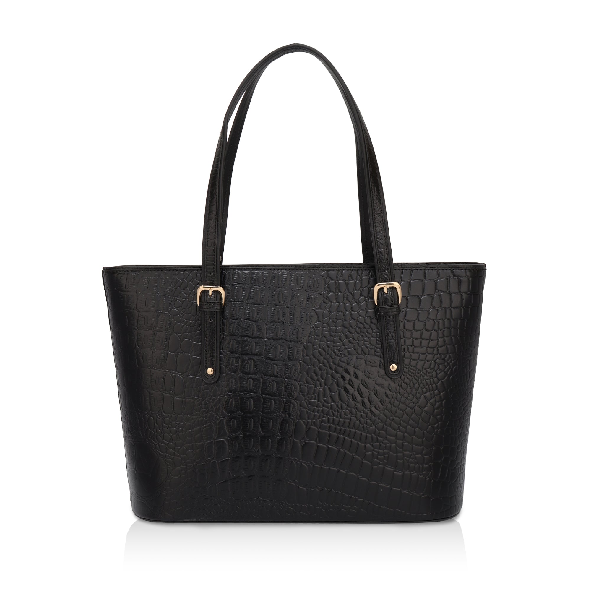 Alpha: Luxury Leather Office Tote (Black)