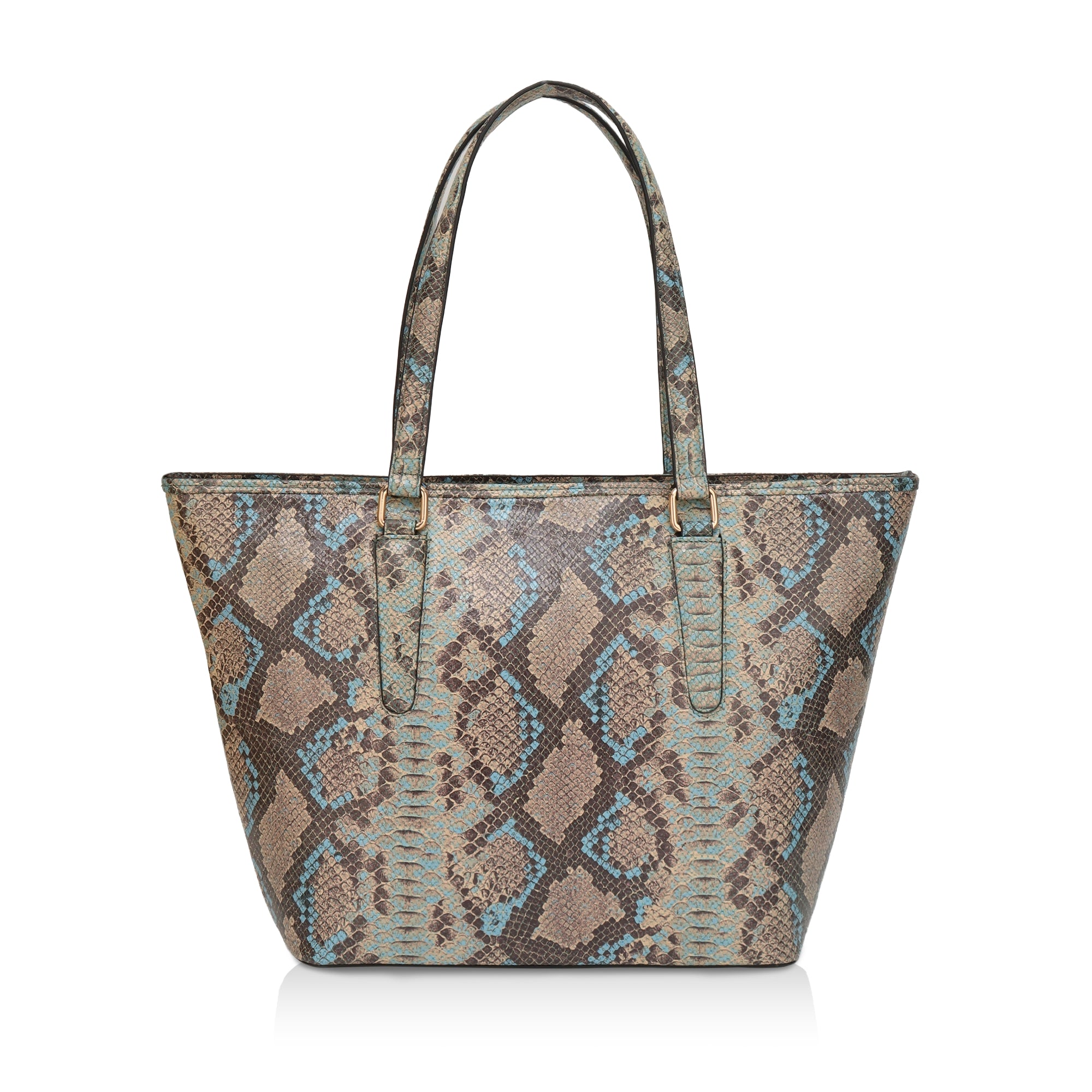 Pinnacle: Italian Leather Laptop Tote Bag (Blue)