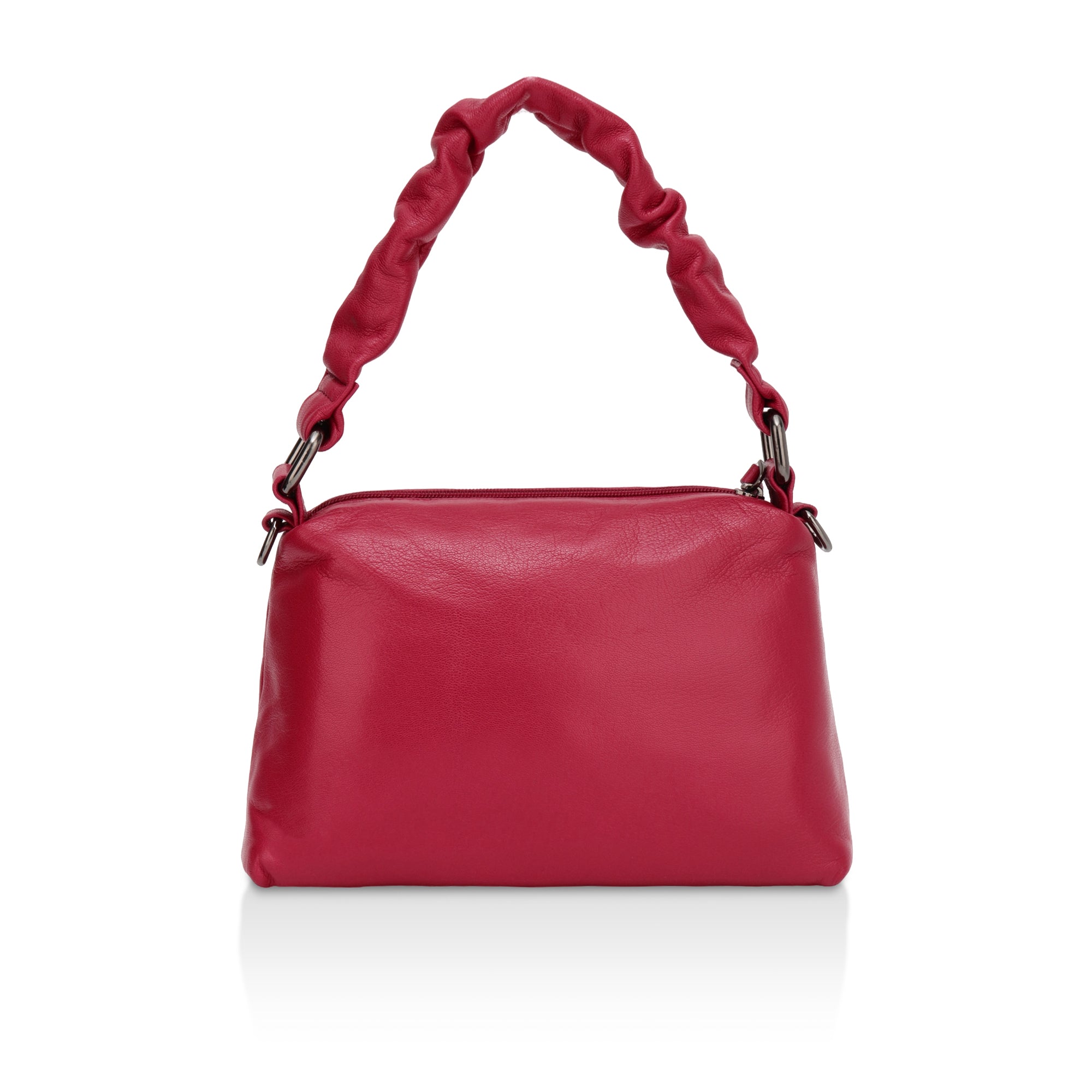 Verve: Napa Leather Crossbody Bag (Hot Pink)