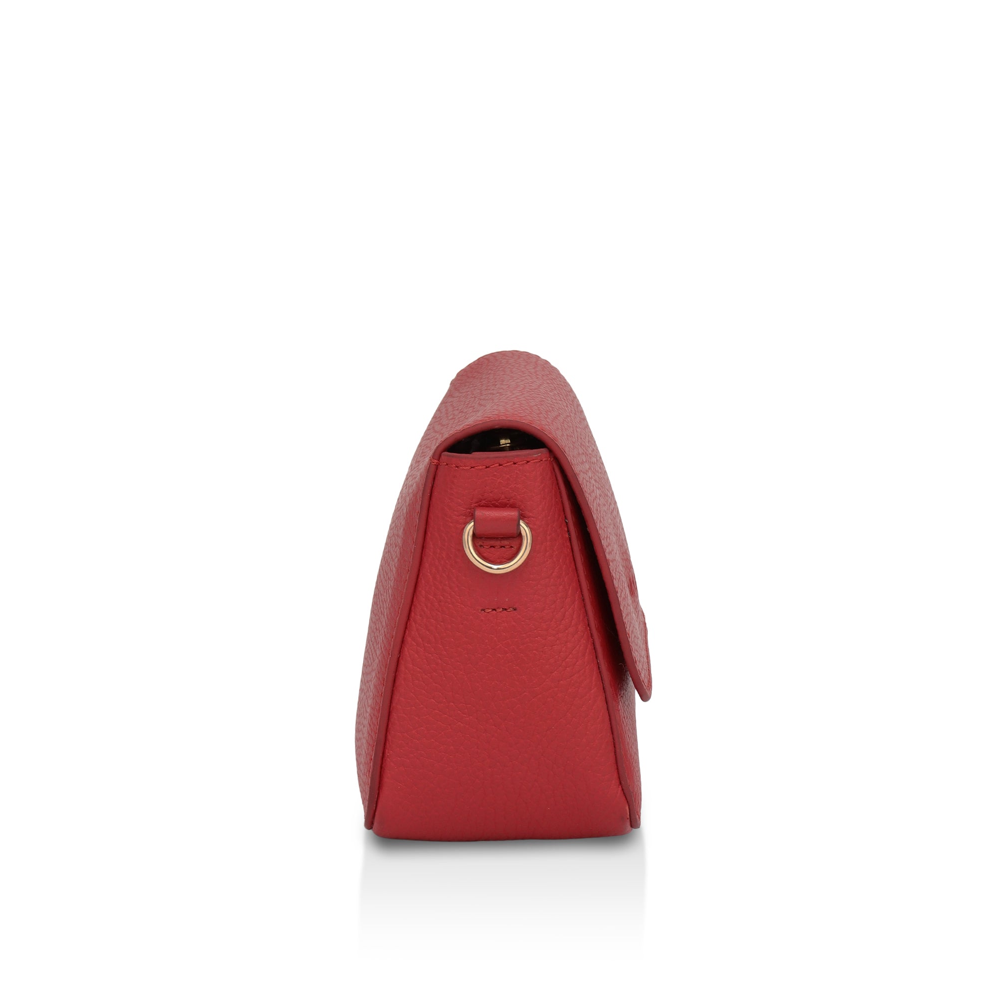 Eva : Pebbled Leather Crossbody Bag (Hot Pink)