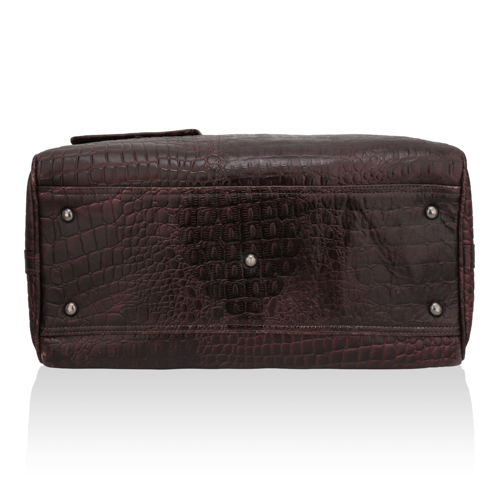 Elité: Luxury Leather Travel Duffel Bag (Brown)