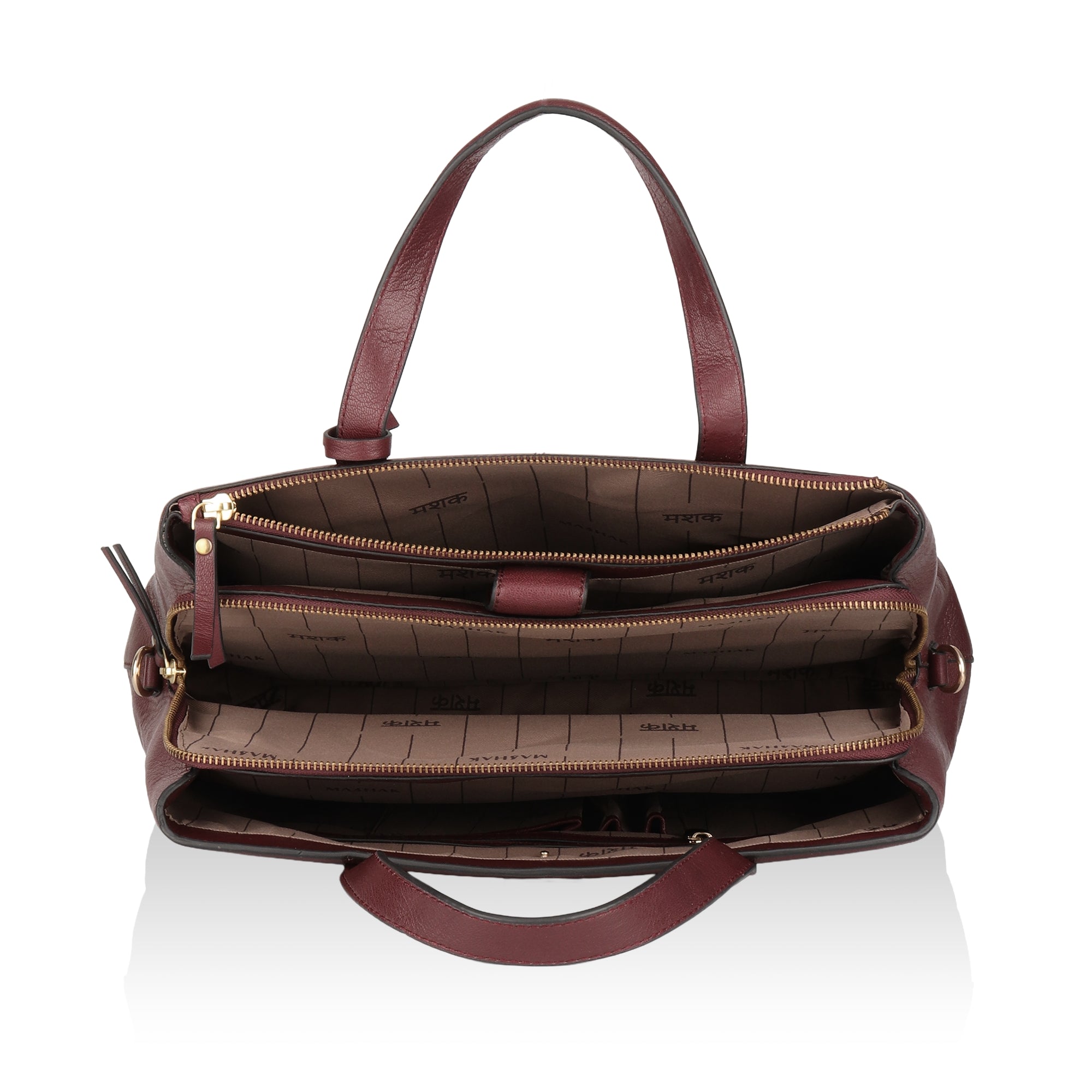 Divino: Napa Leather Laptop Handbag (Wine)