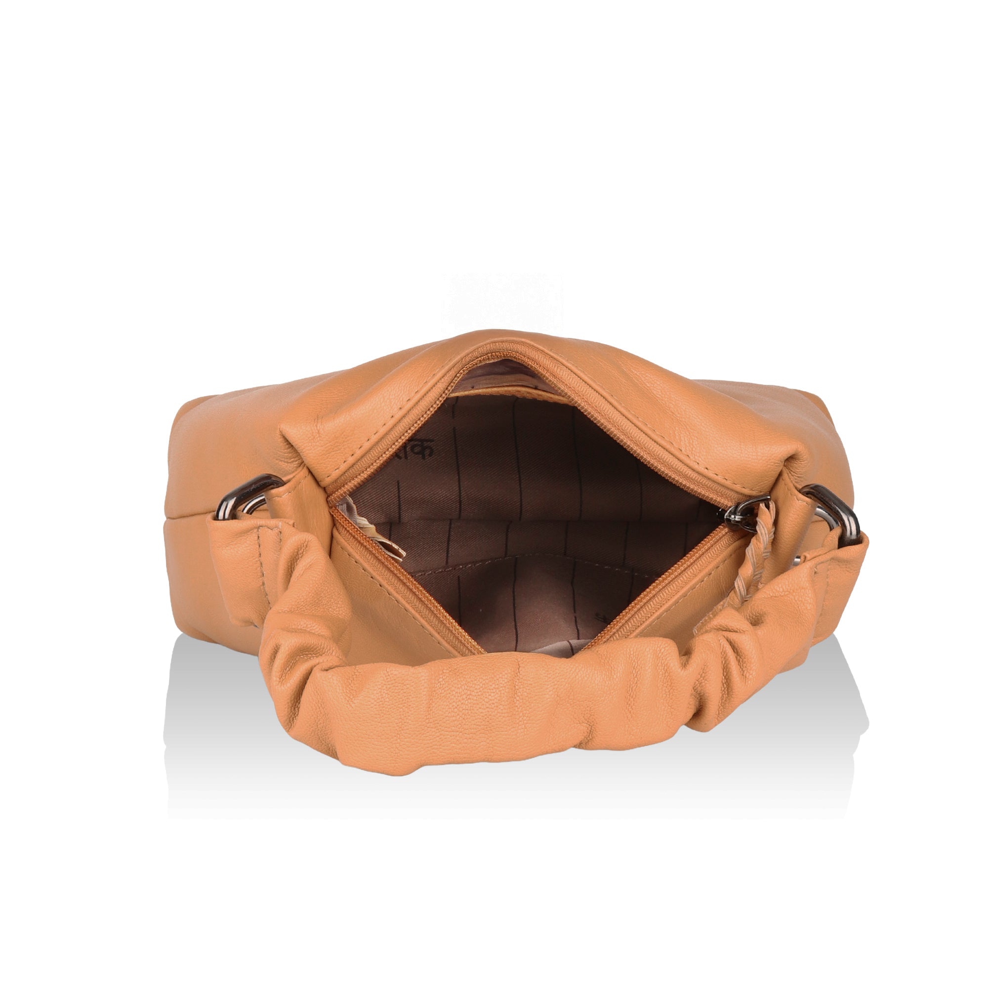 Verve: Napa Leather Crossbody Bag (Mustard)