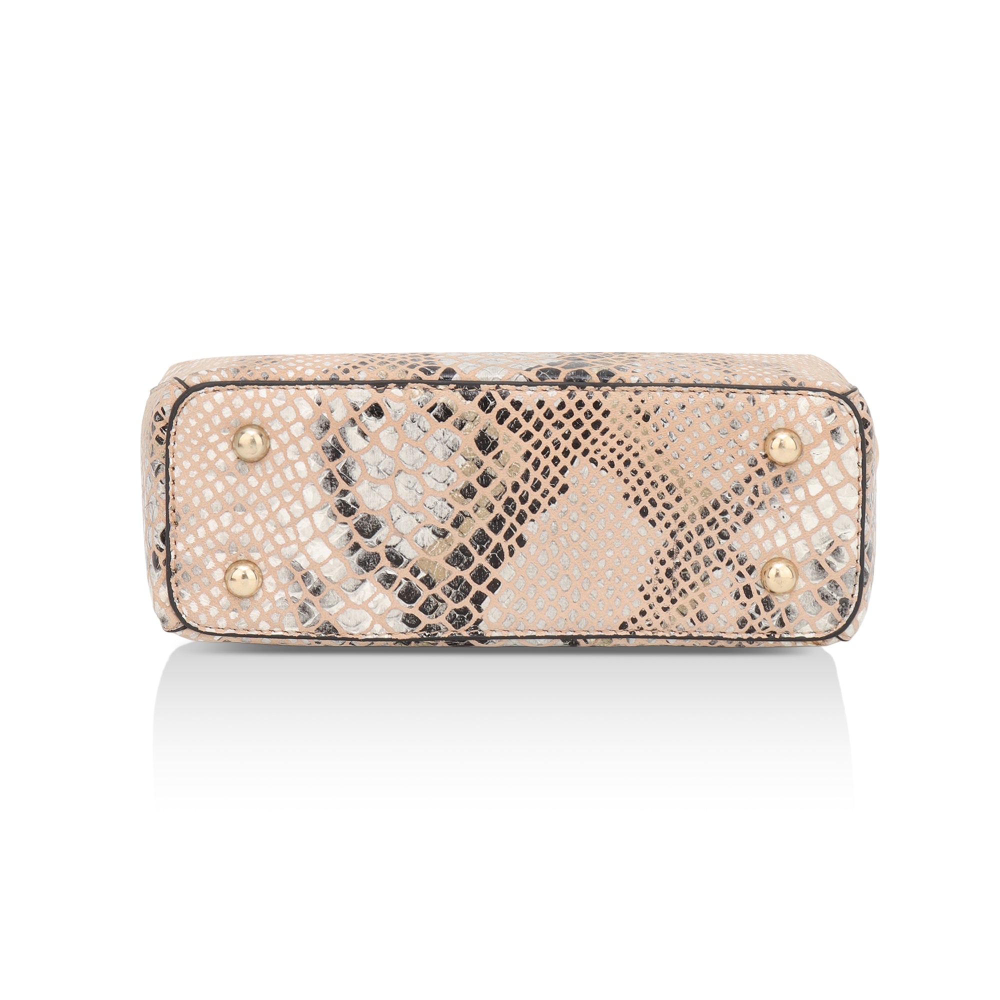 Savannah: Italian Leather Crossbody Bag (Beige)