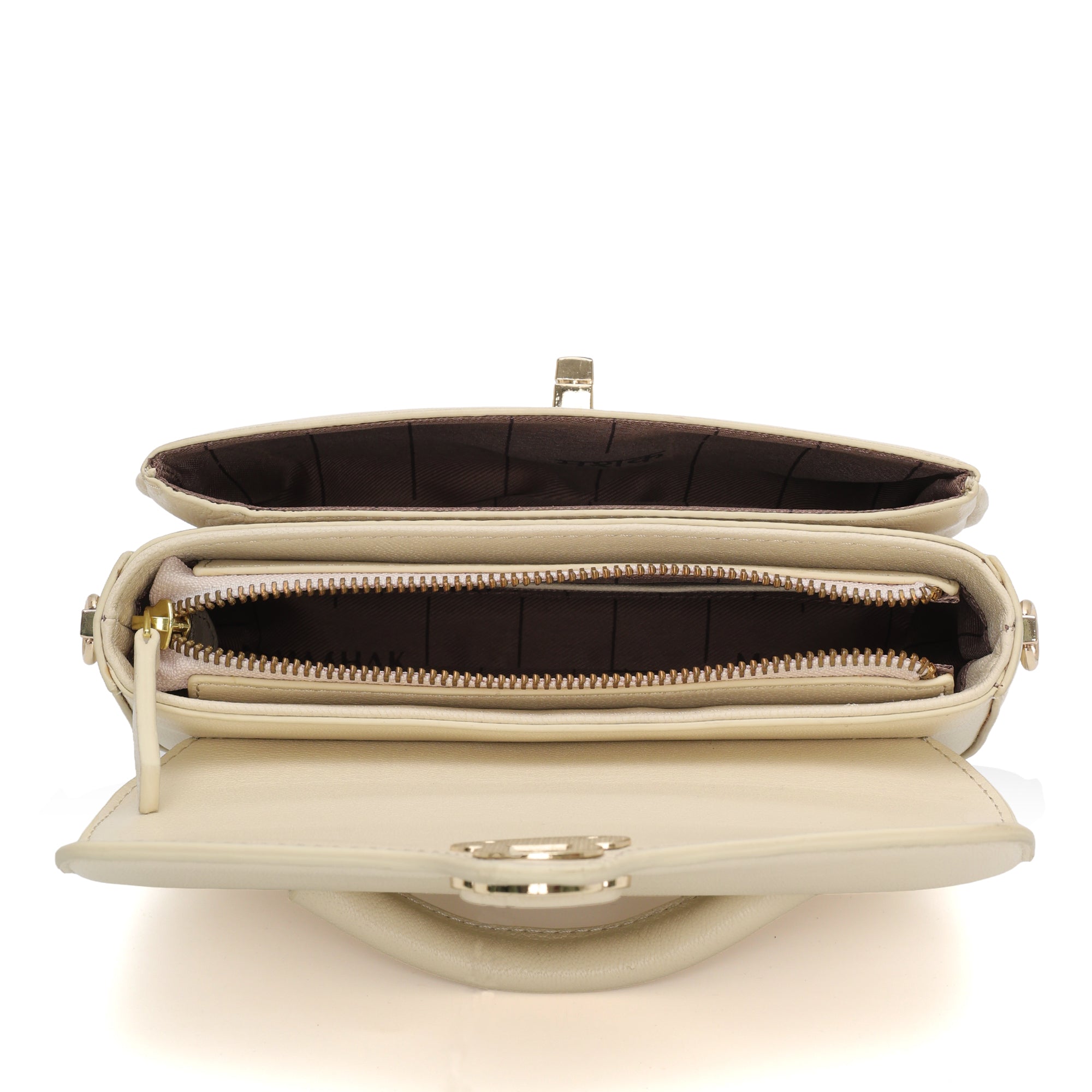 Terra : Napa leather Crossbody Bag (Cream)