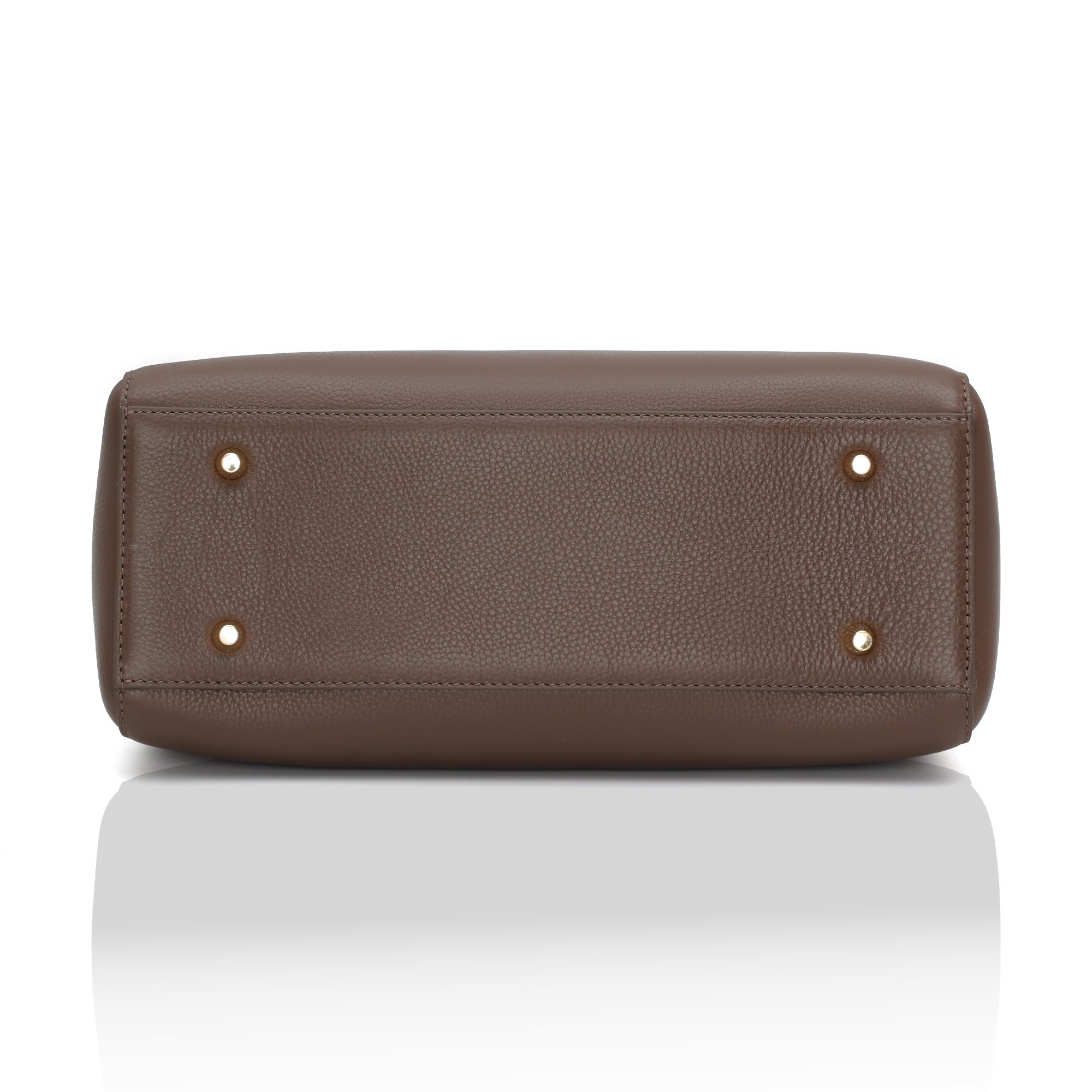 Imperio: Full Grain Pebbled Leather Handbag (Brown)