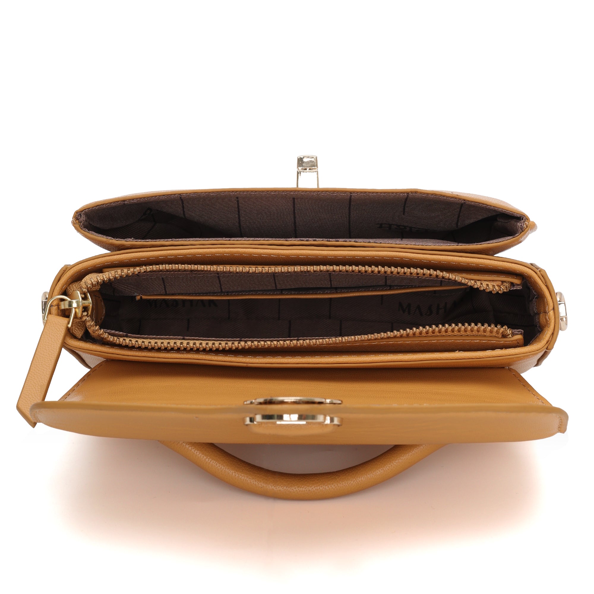 Terra : Napa leather Crossbody Bag (Mustard)