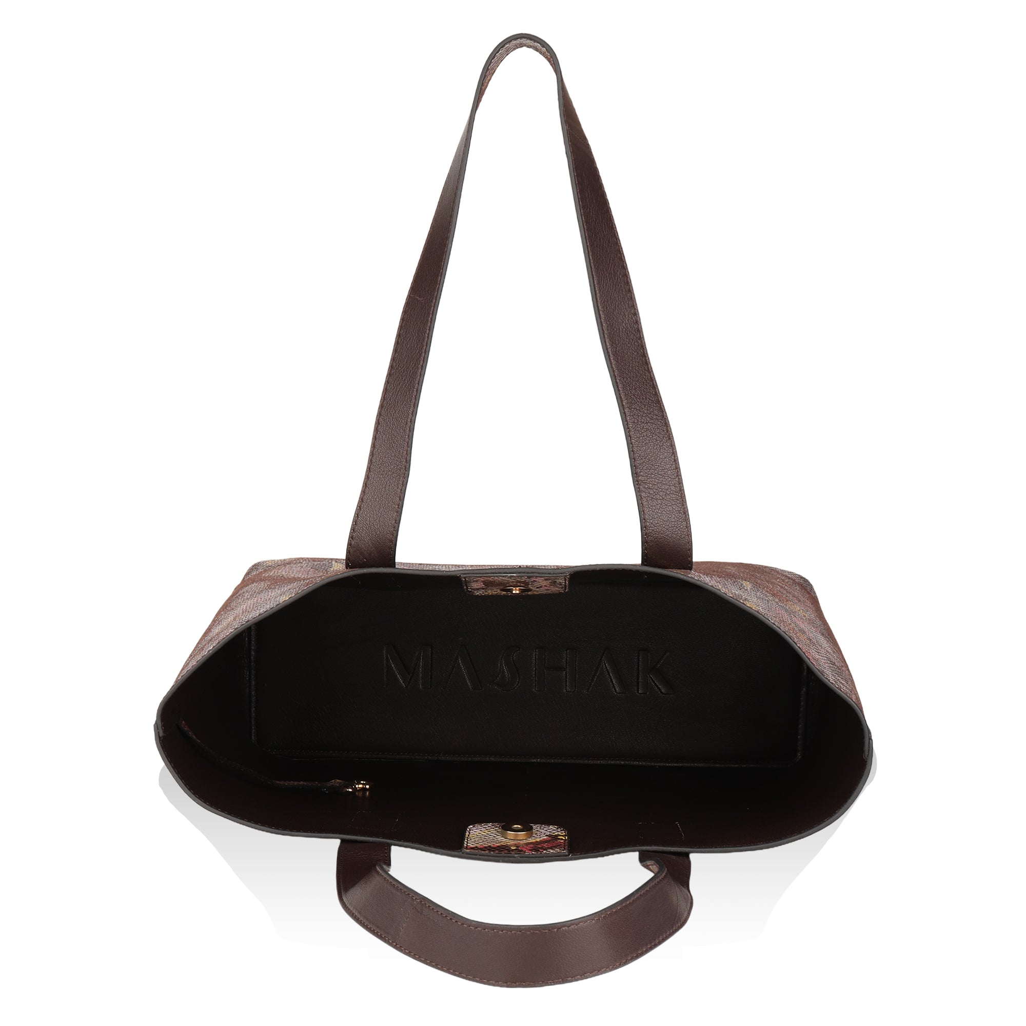 Wild Allure: Italian Leather Tote Bag (Multicolour)