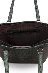 Pinnacle: Italian Leather Laptop Tote Bag (Green)